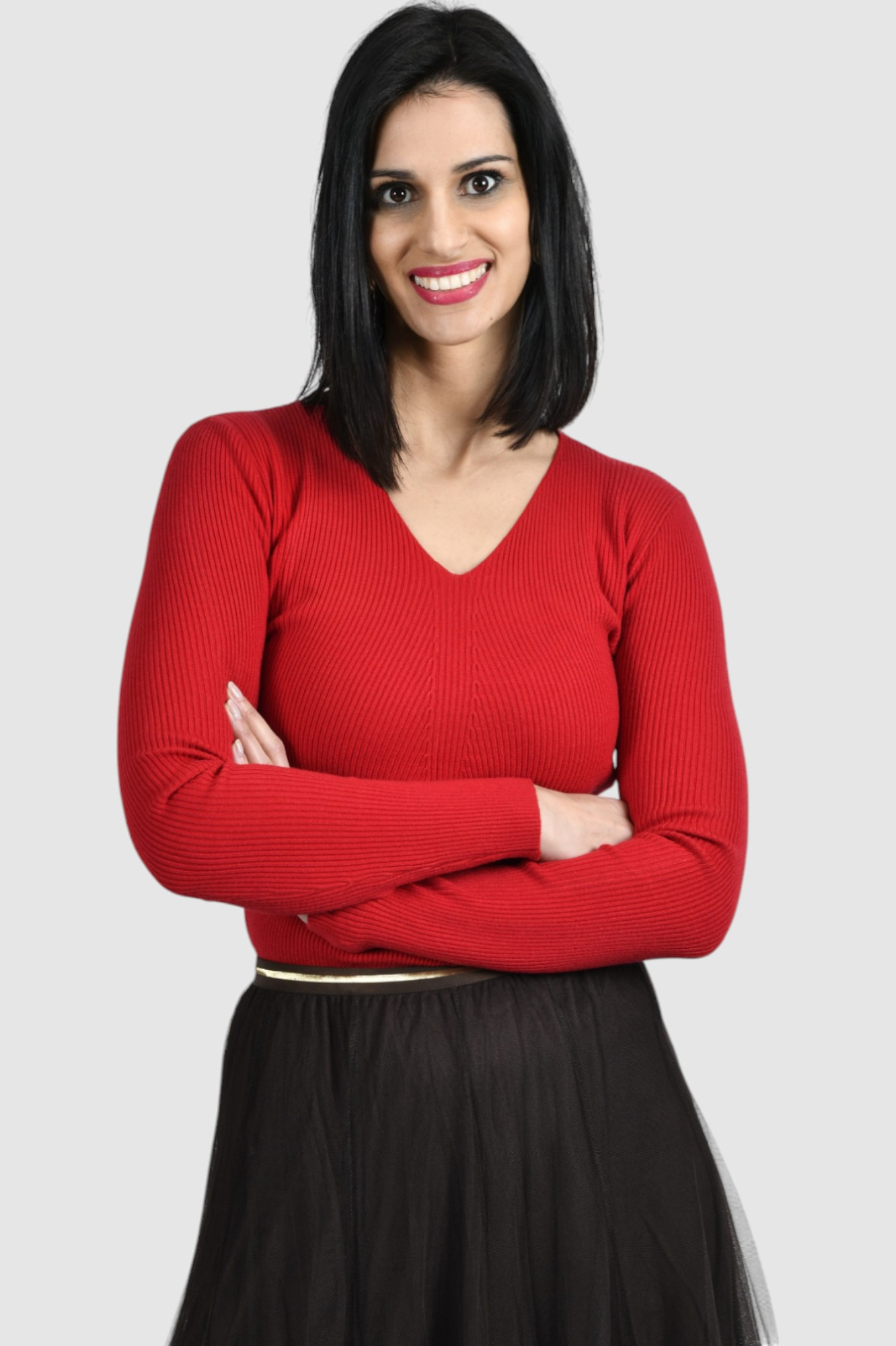 Ženski crveni lagani džemper Zoe