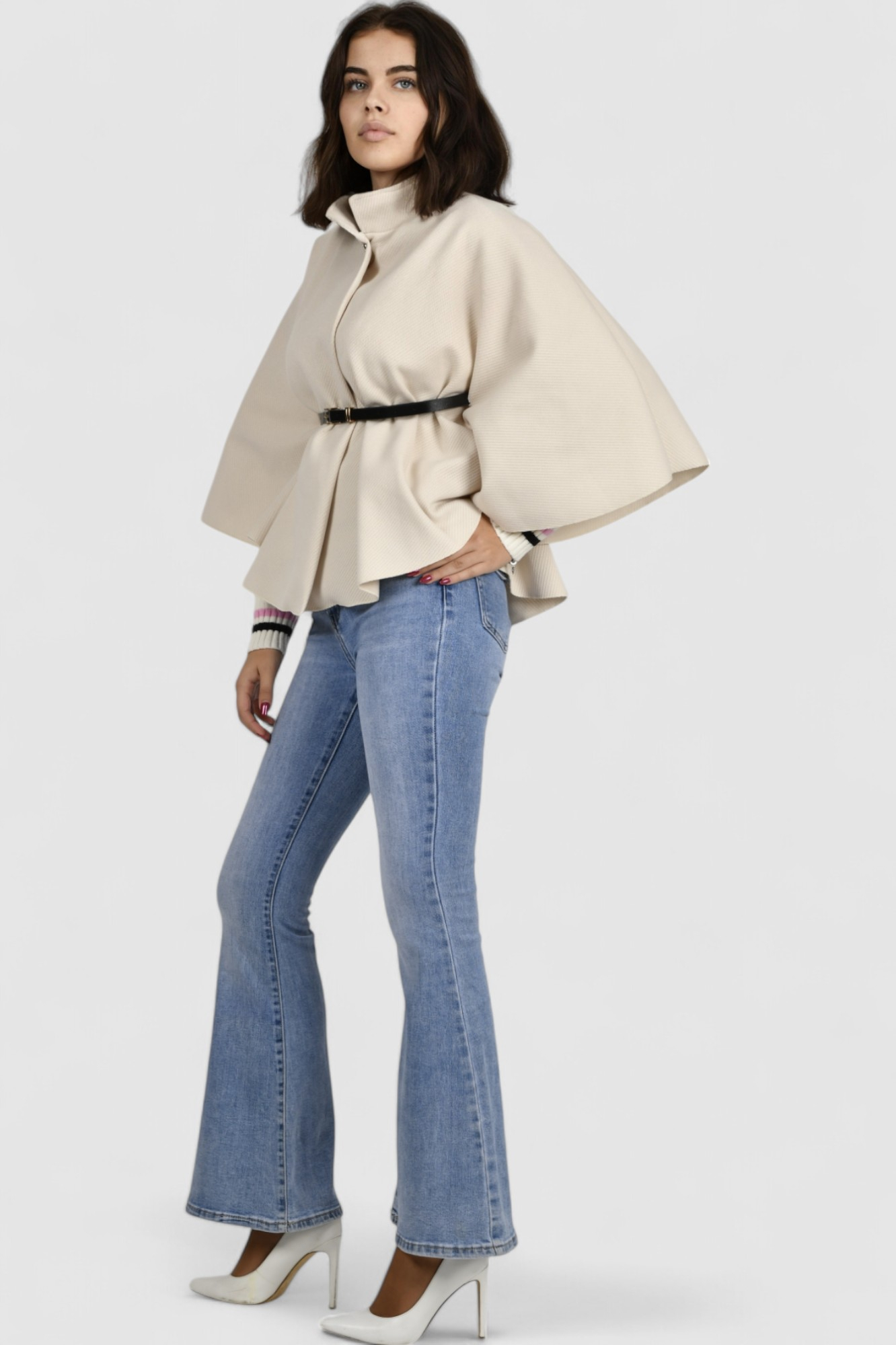 Ženski bijeli lagani džemper Baylee