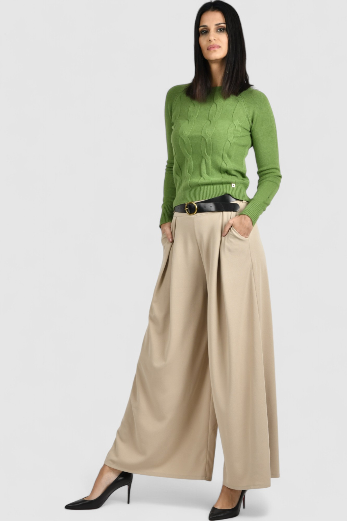 Ženski zeleni lagani džemper Damaris