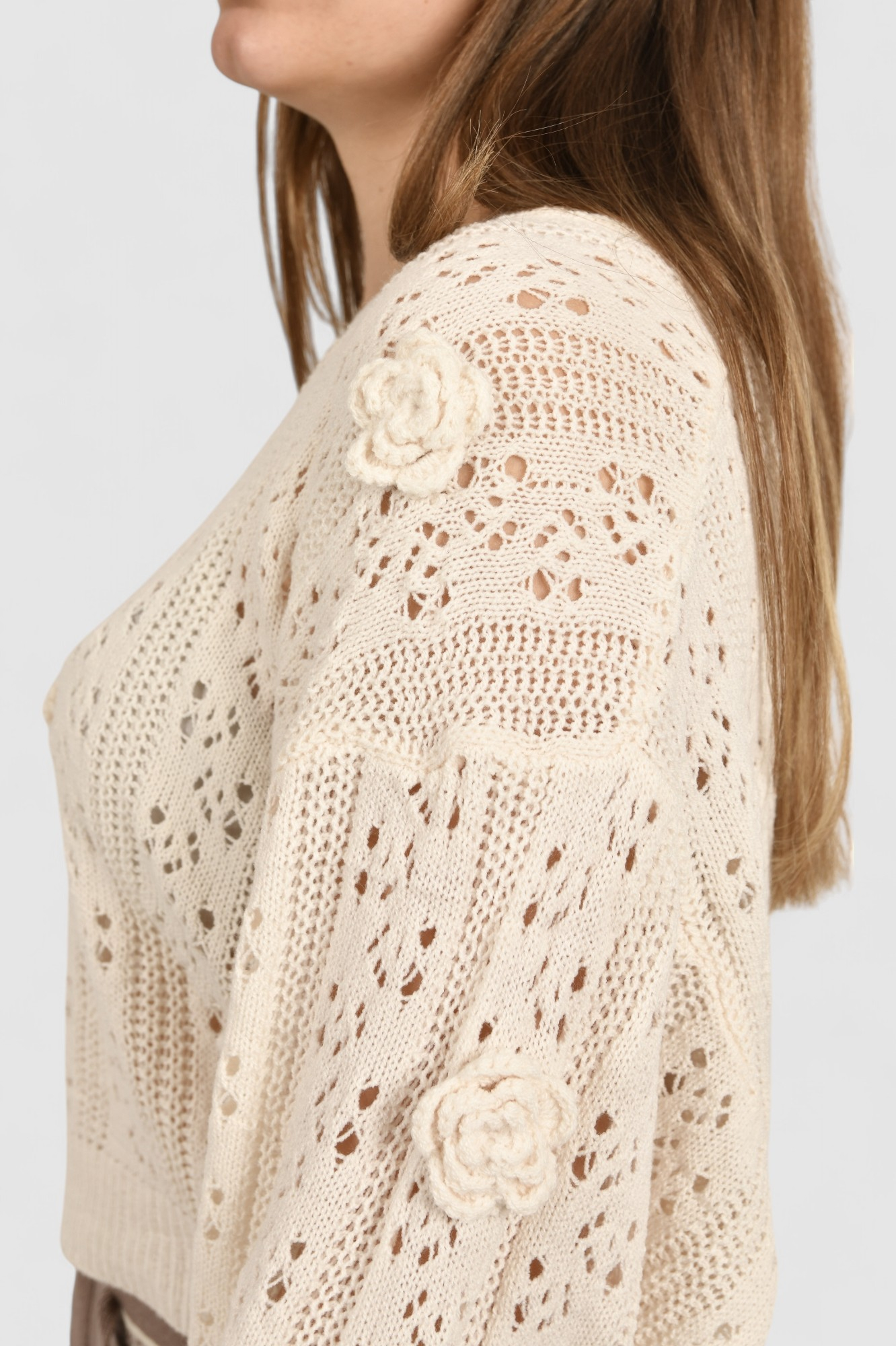 Ženski bijeli lagani džemper Iris