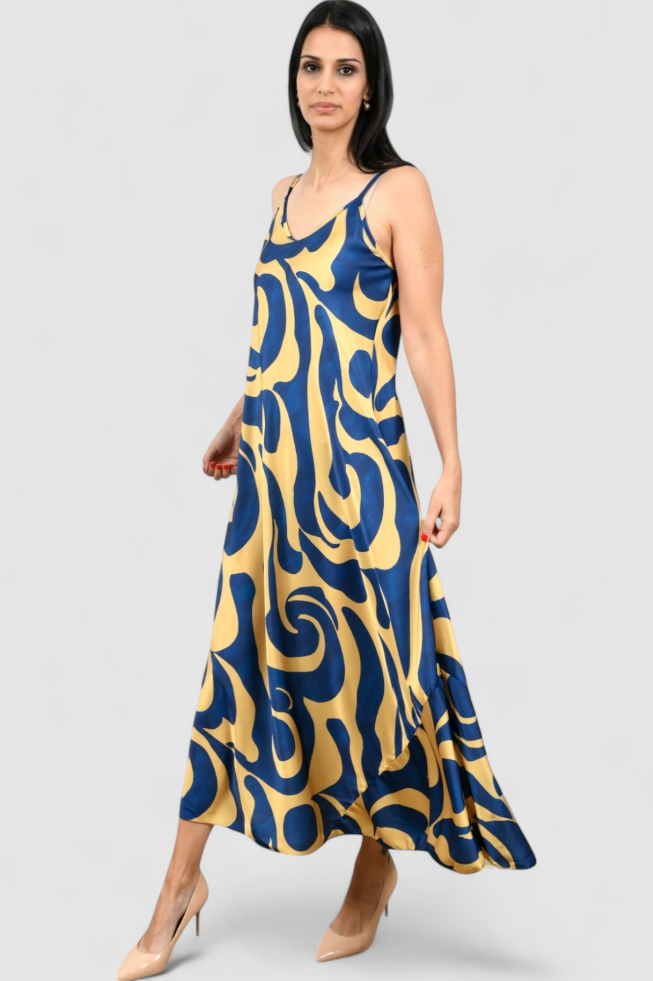 Ženska plava svakodnevna haljina Eloise