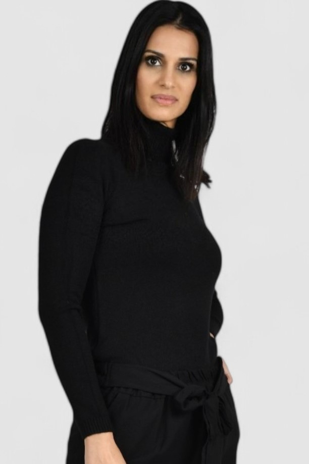 Ženski crni lagani džemper Zoey