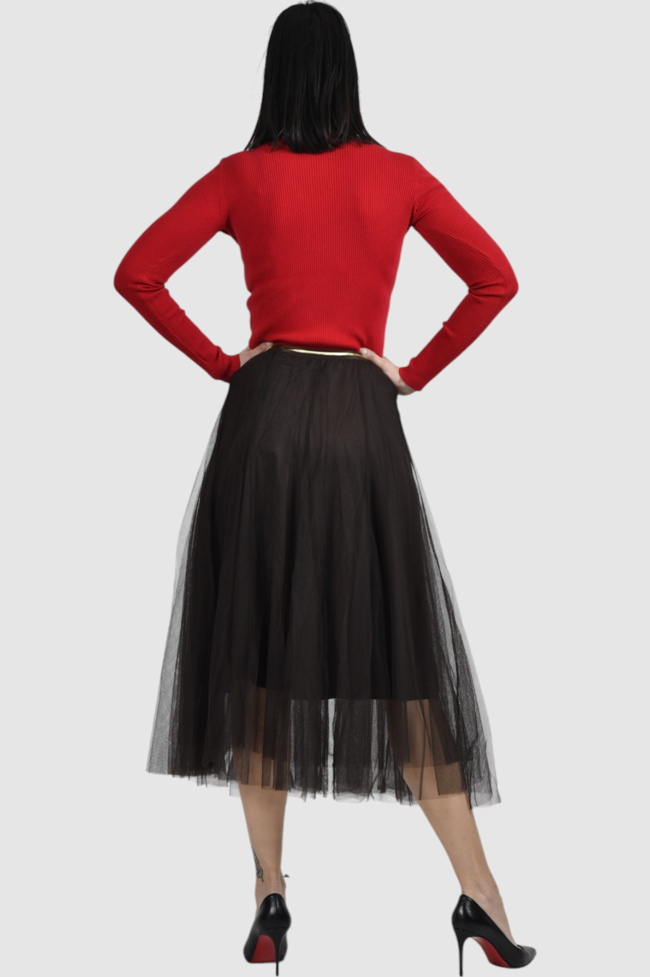 Ženska smeđa maxi suknja Coraline