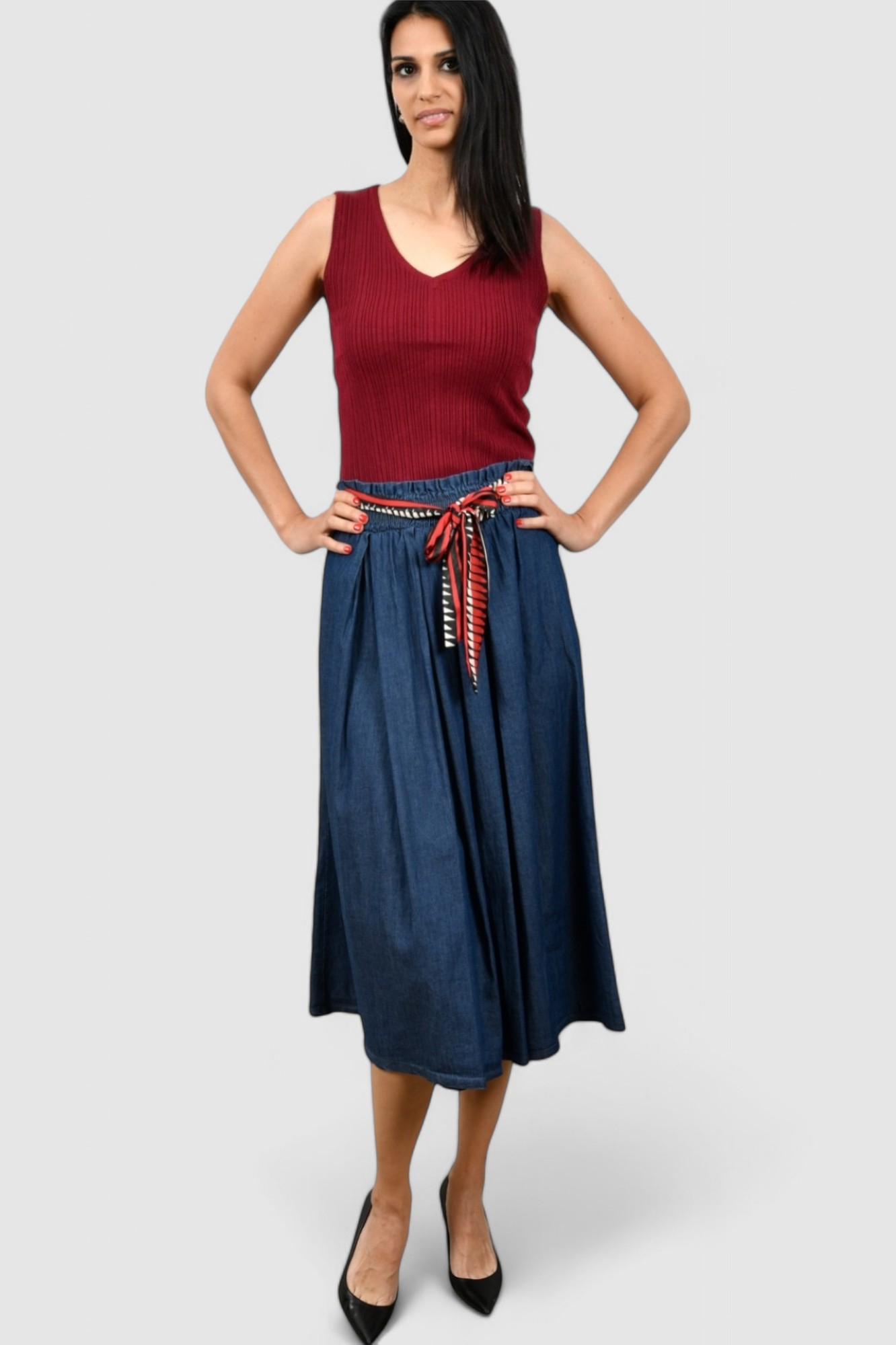 Ženska plava traper suknja Theresa