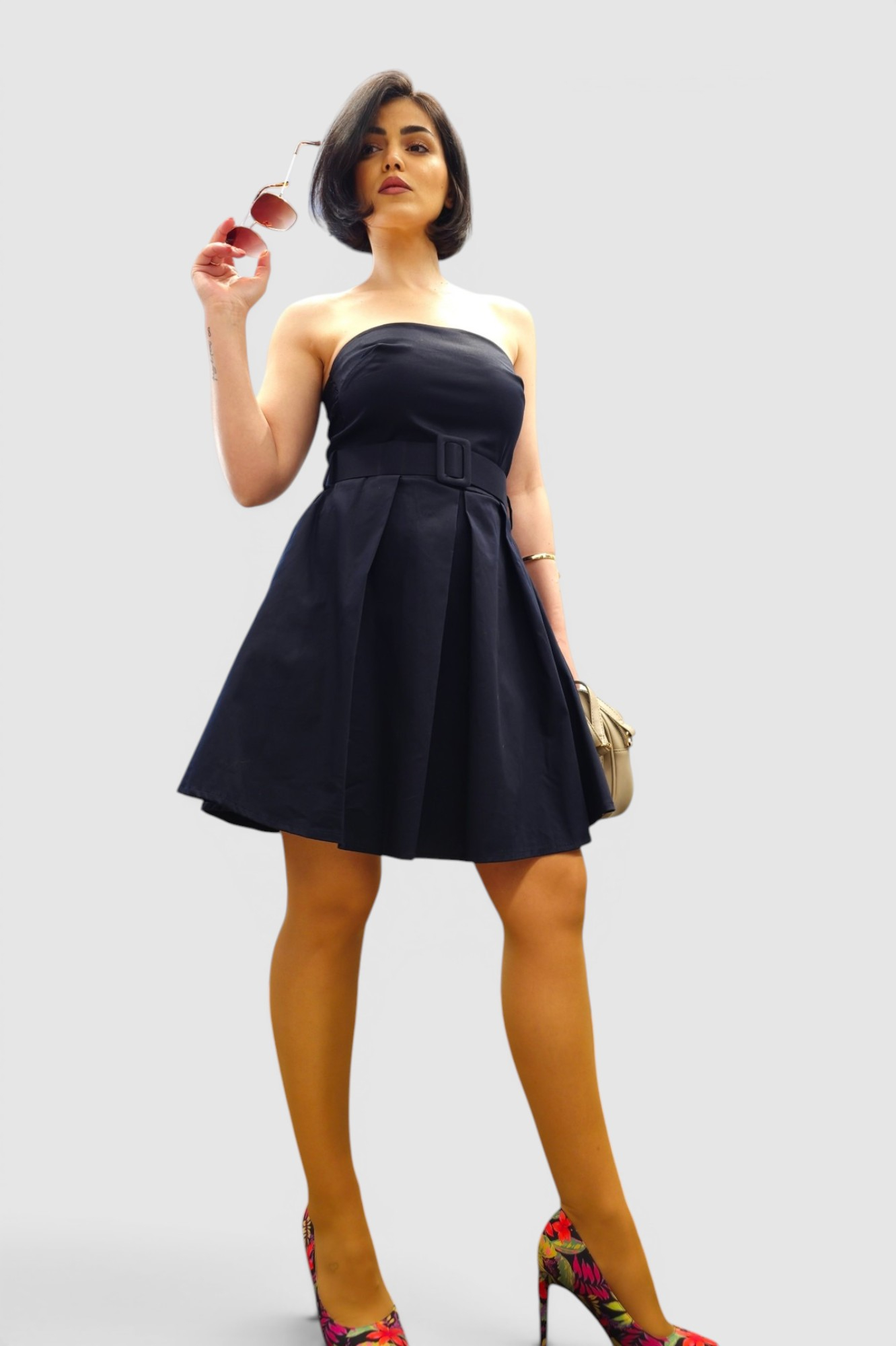 Ženska plava koktel haljina Danniela