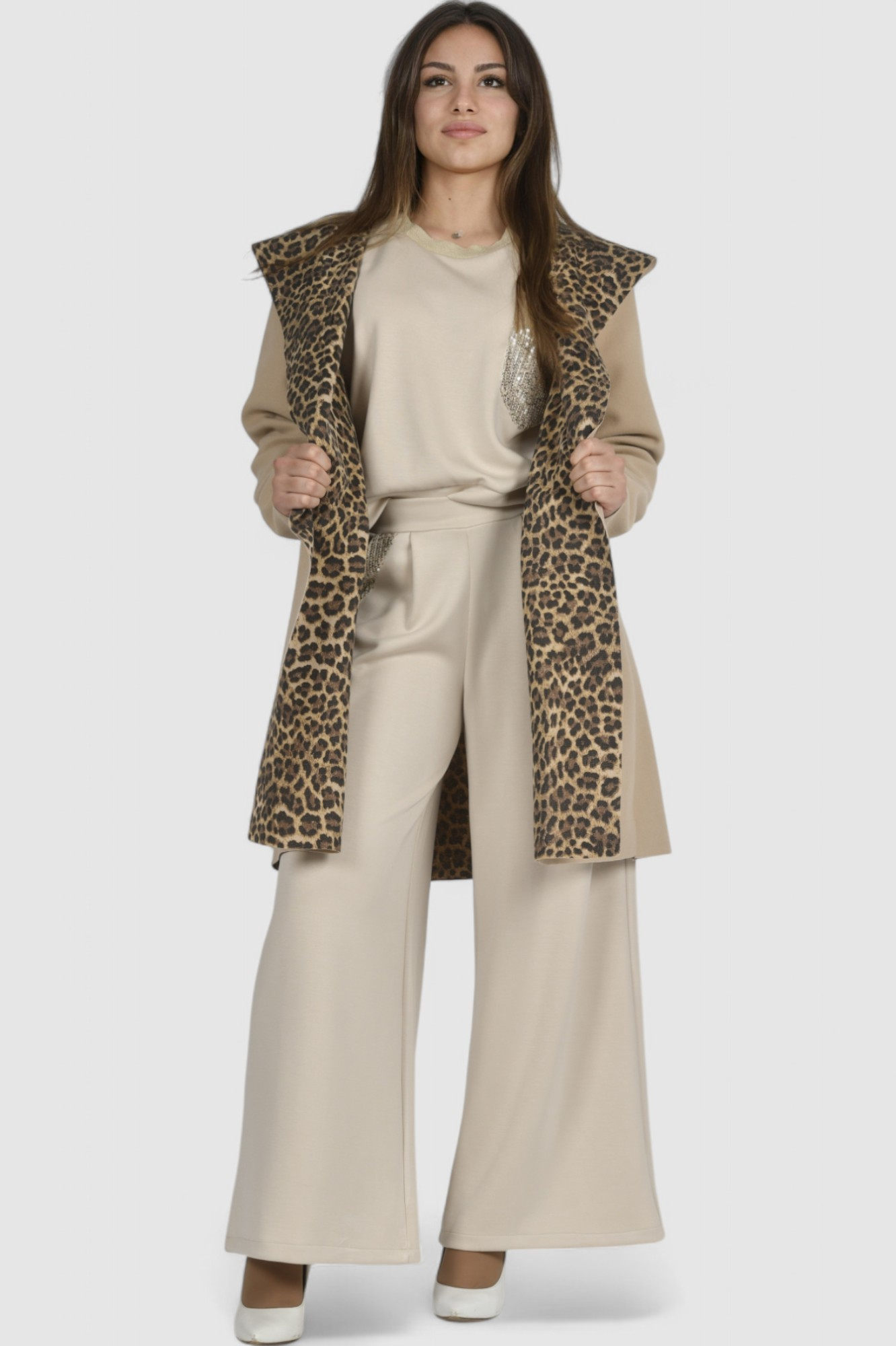 Ženski bež midi kaput Bluebell