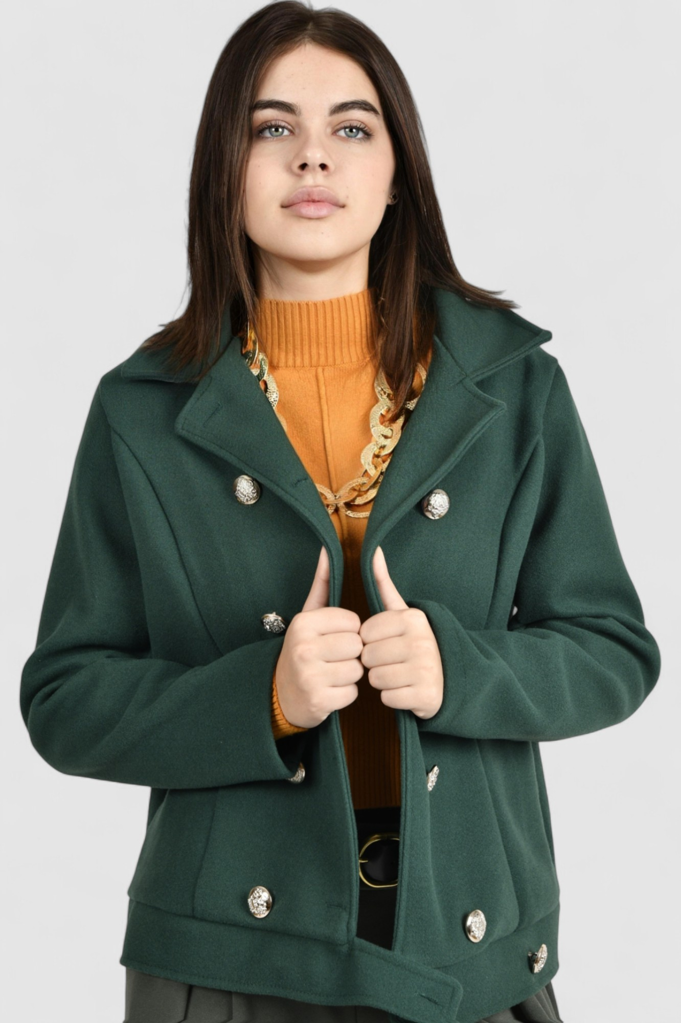 Ženski zeleni kratki kaput Billie