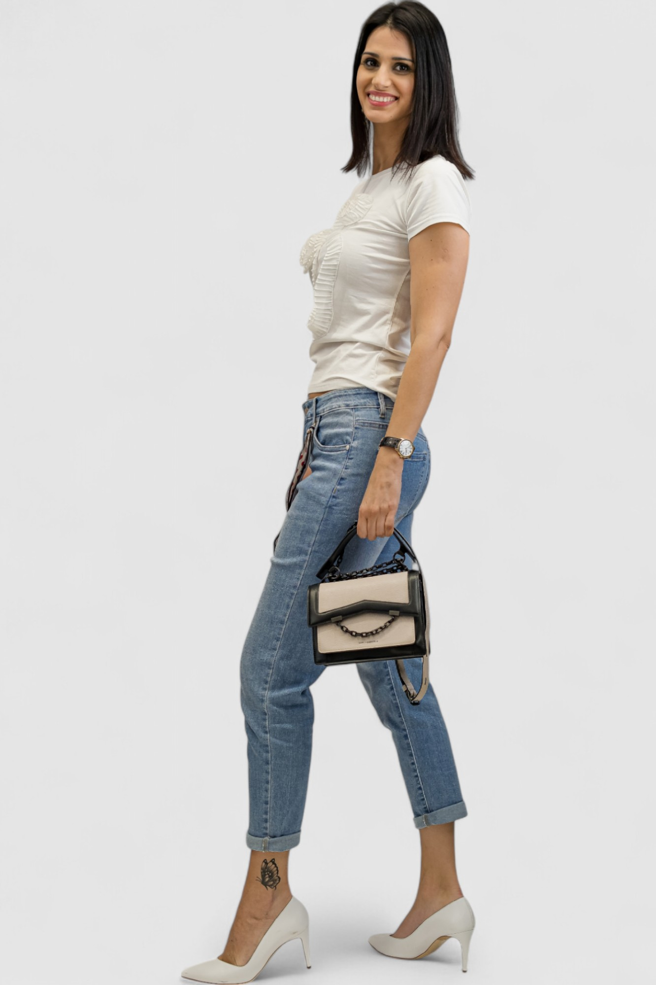 Ženska bijela majica kratki rukav Calypso