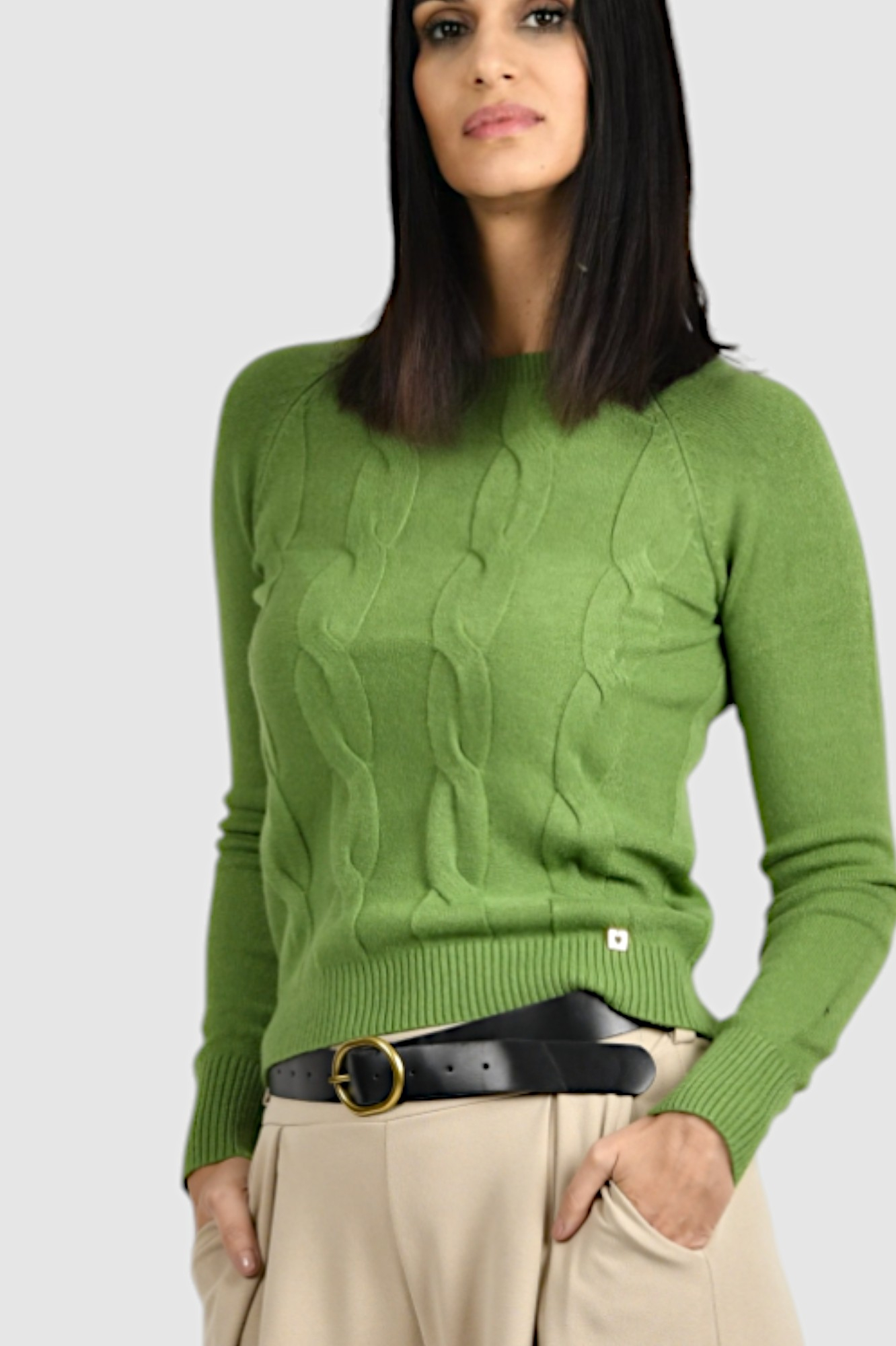 Ženski zeleni lagani džemper Damaris