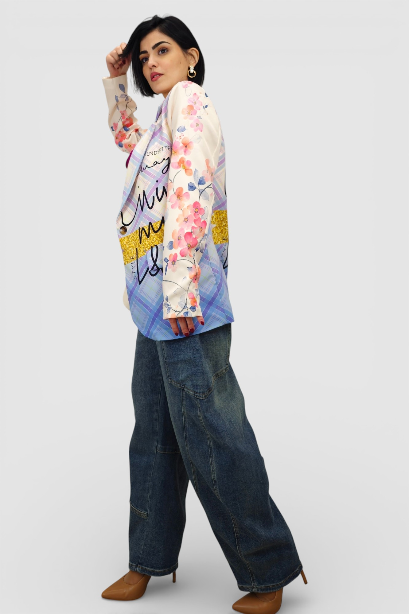 Moderni sako sa printom Ines