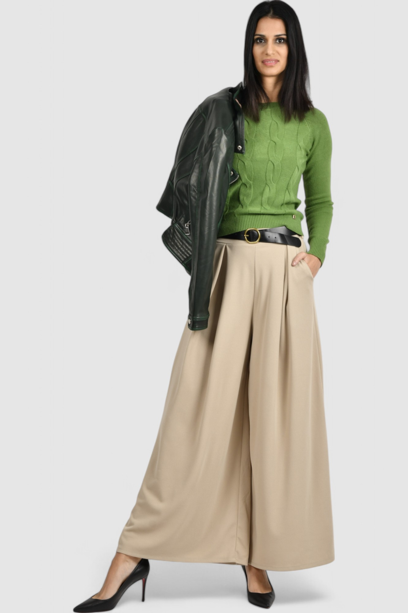 Ženski zeleni lagani džemper Damaris