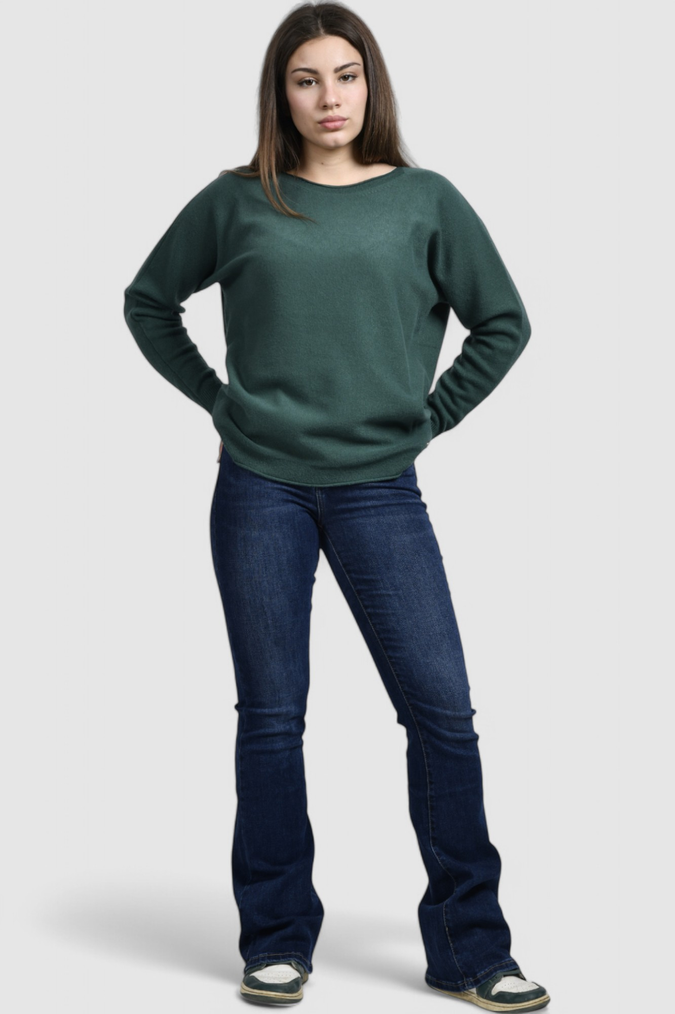 Ženski zeleni lagani džemper Hannah