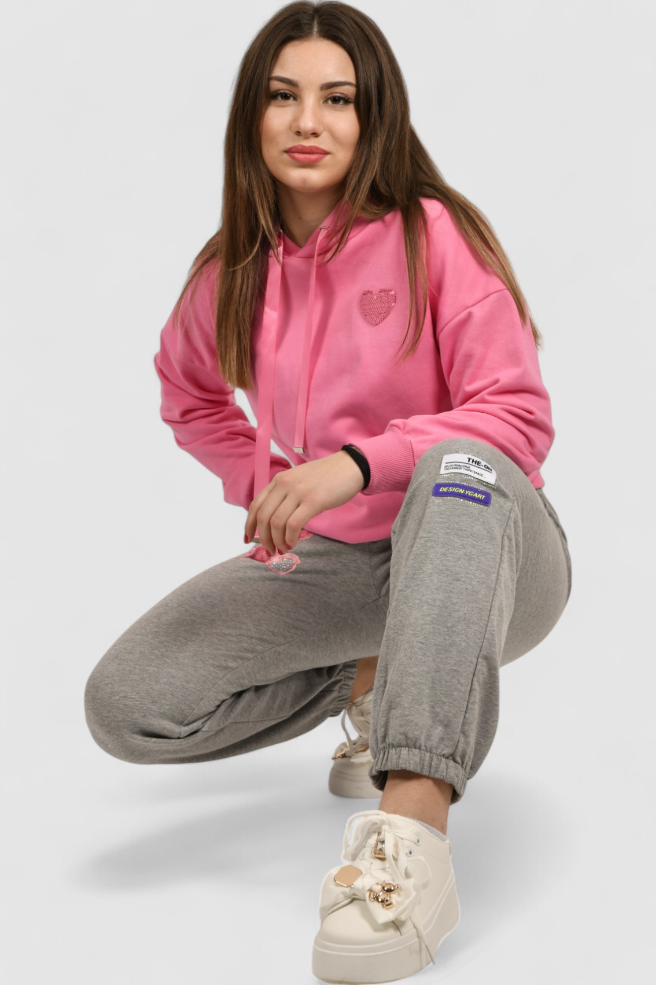 Ženski sive donji dio trenirke Grigio