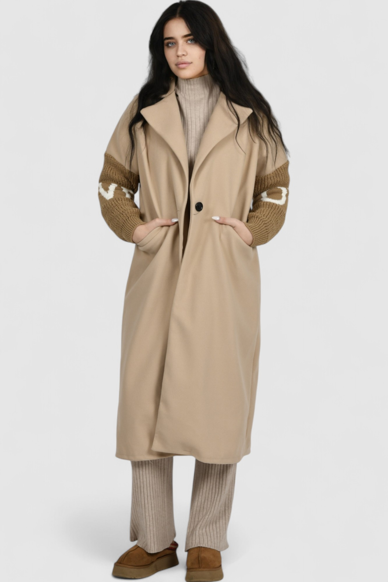 Ženska bež trenirka komplet Beatrix