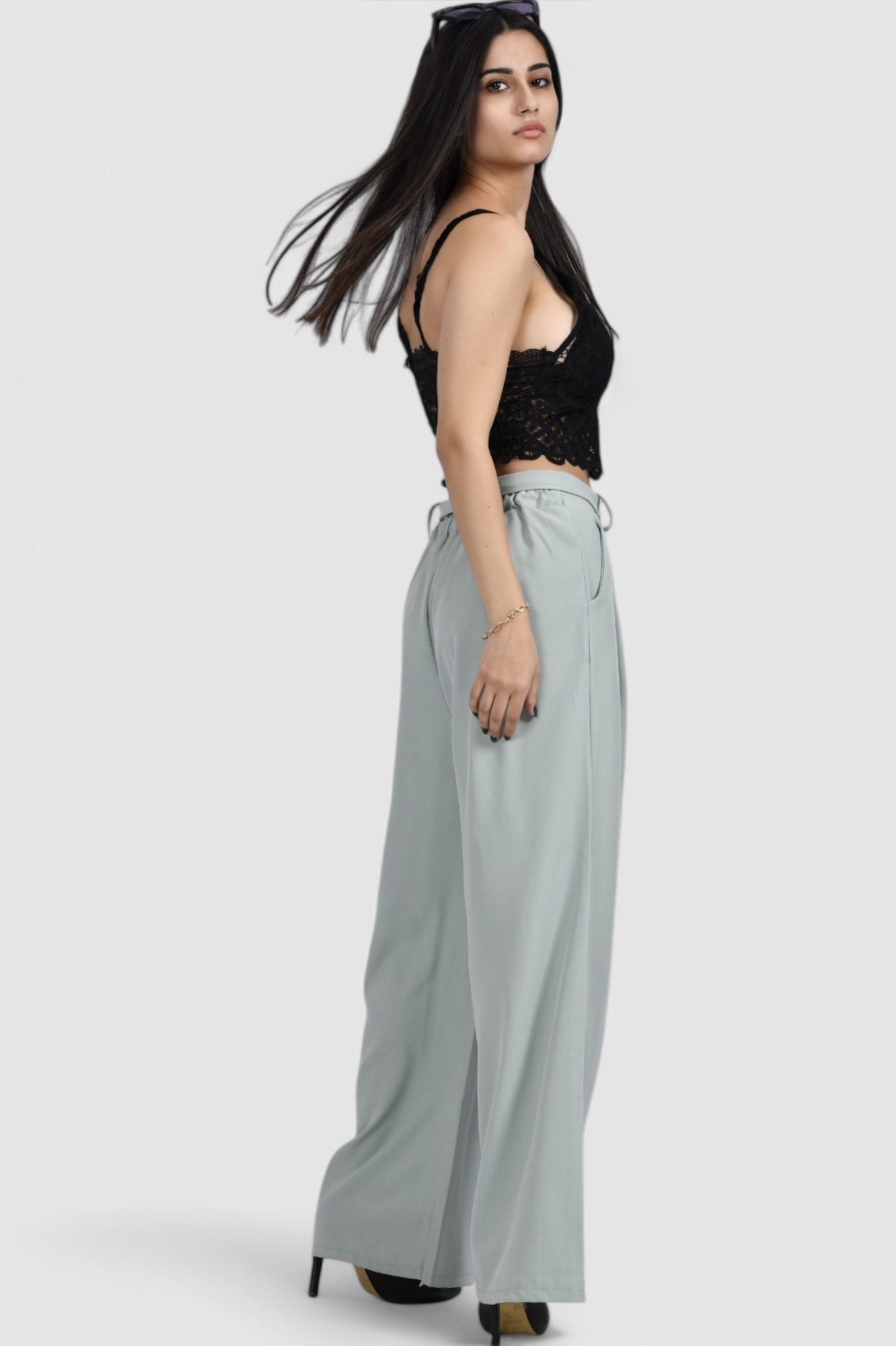 Ženski crni party top Giselle