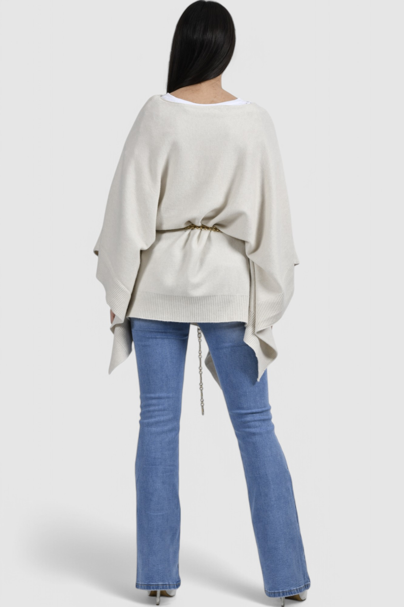 Ženski bijeli poncho Natasha