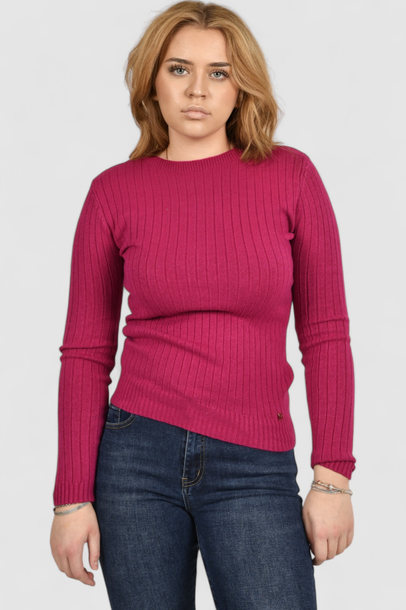 Ženski rozi lagani džemper Amelie