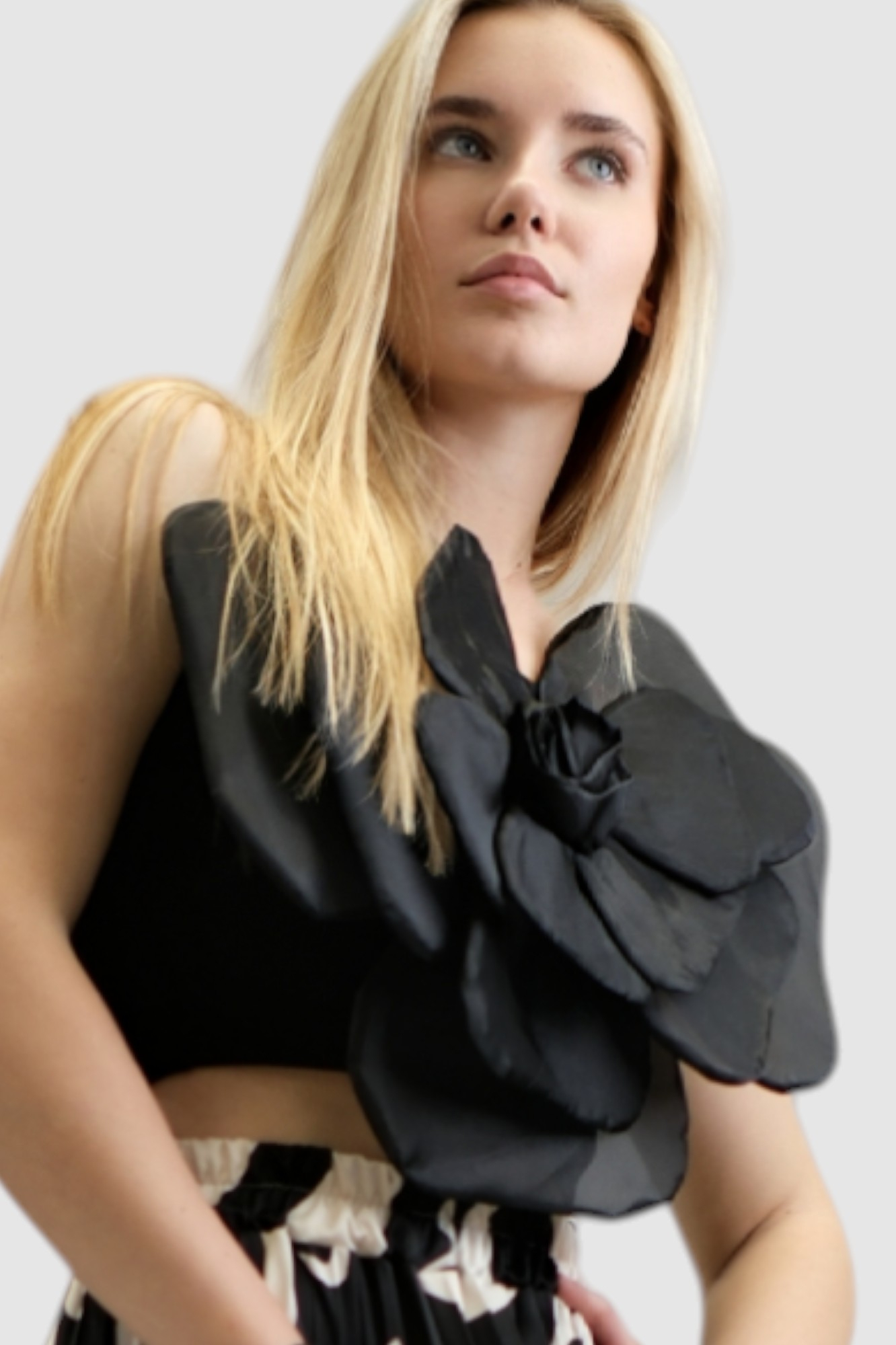 Ženski crni party top Elodie