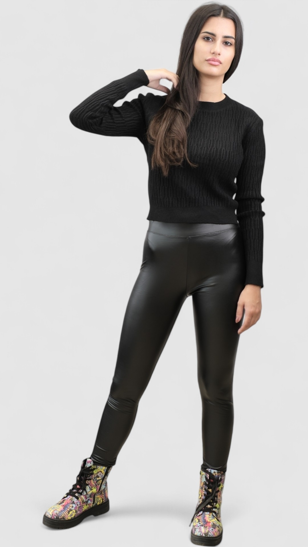 Ženski crni lagani džemper Stella