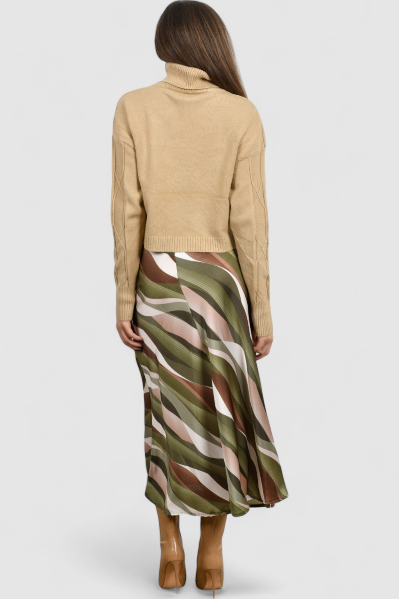 Ženska zelena midi suknja Amayena