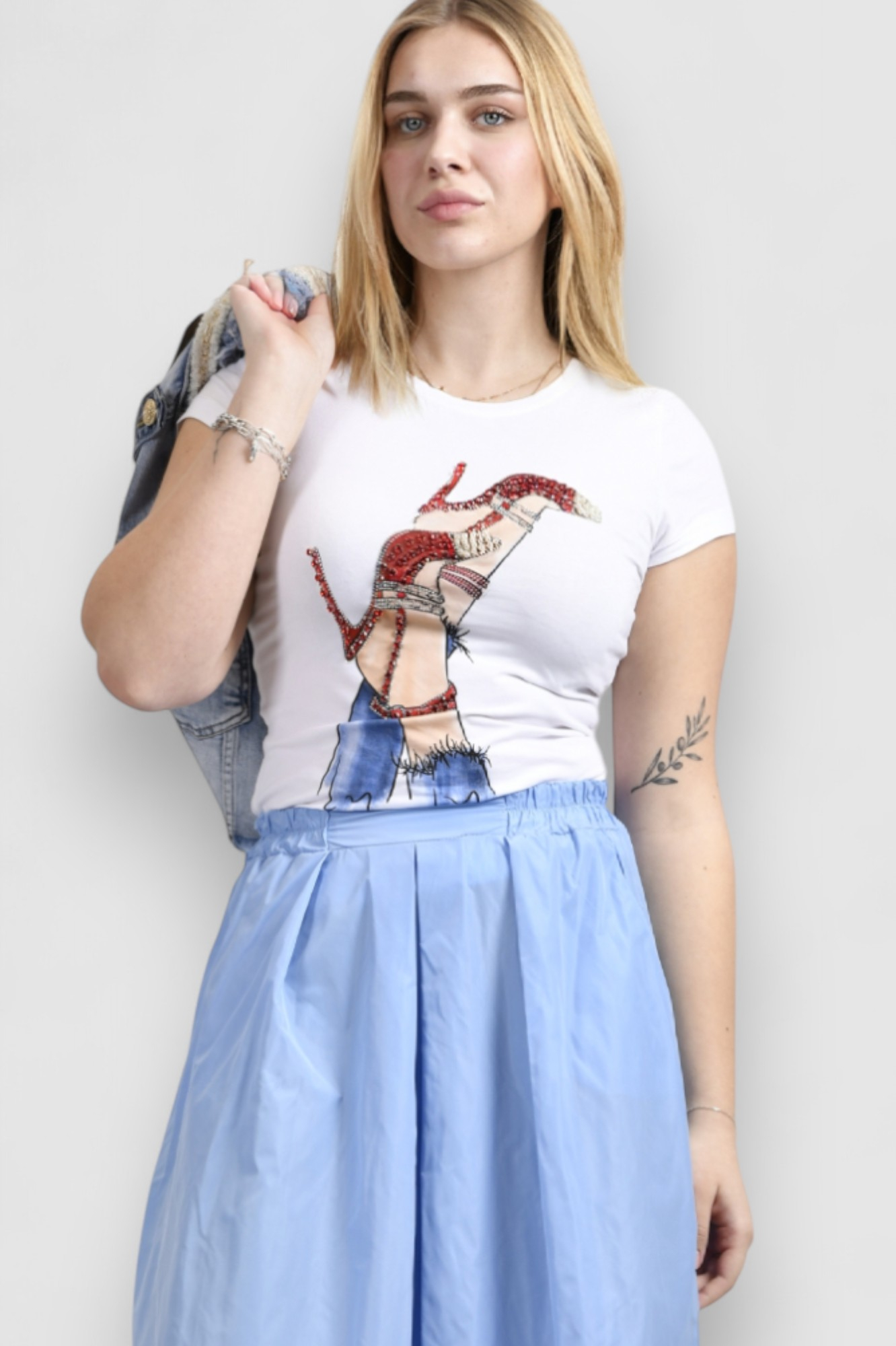 Ženska bijela majica kratki rukav Luciana