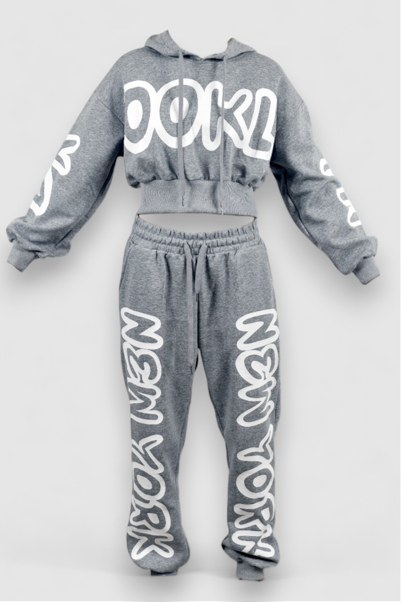 Ženska siva trenirka komplet Zuri