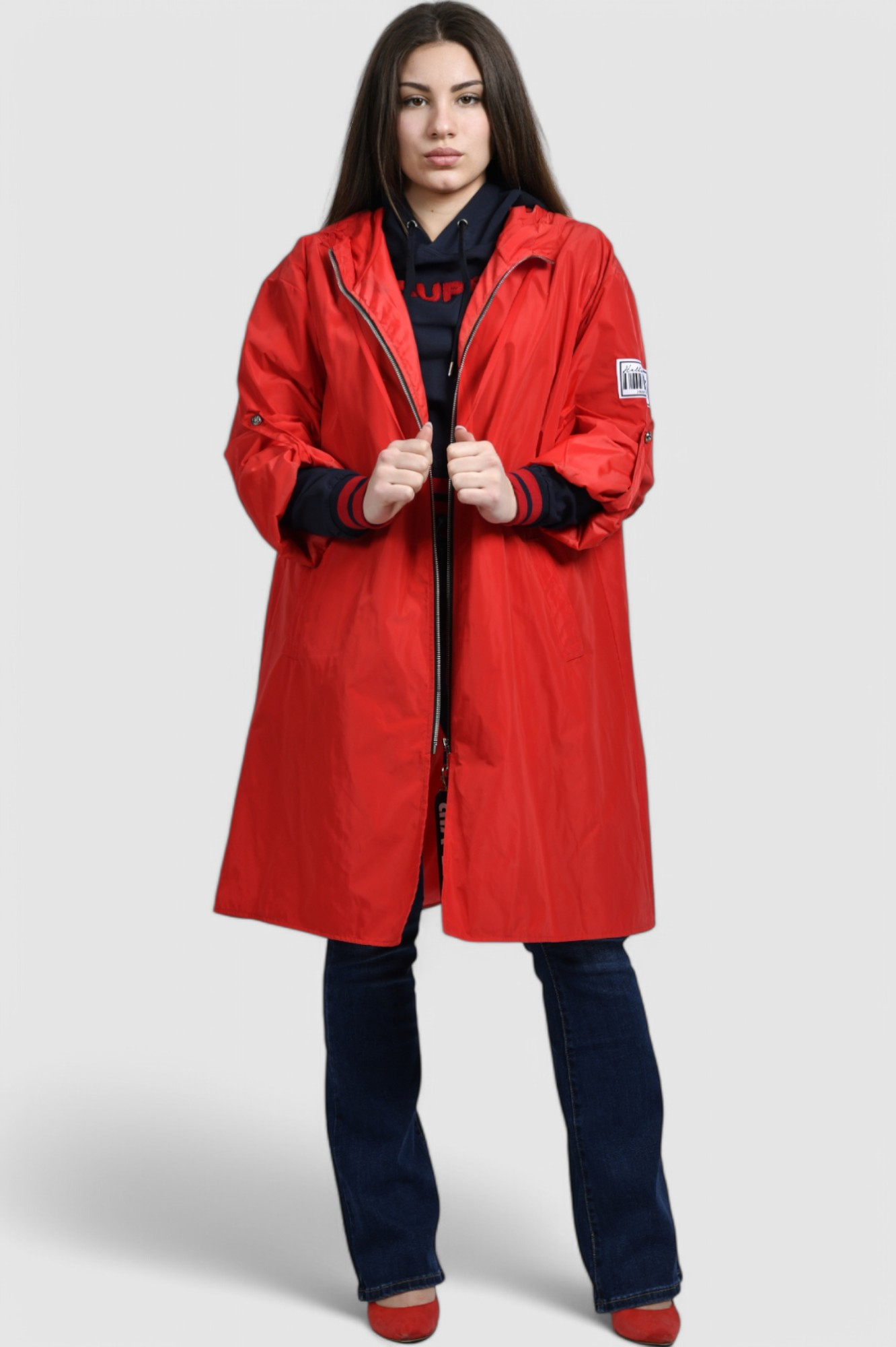 Ženska crvena duga jakna Ilyana