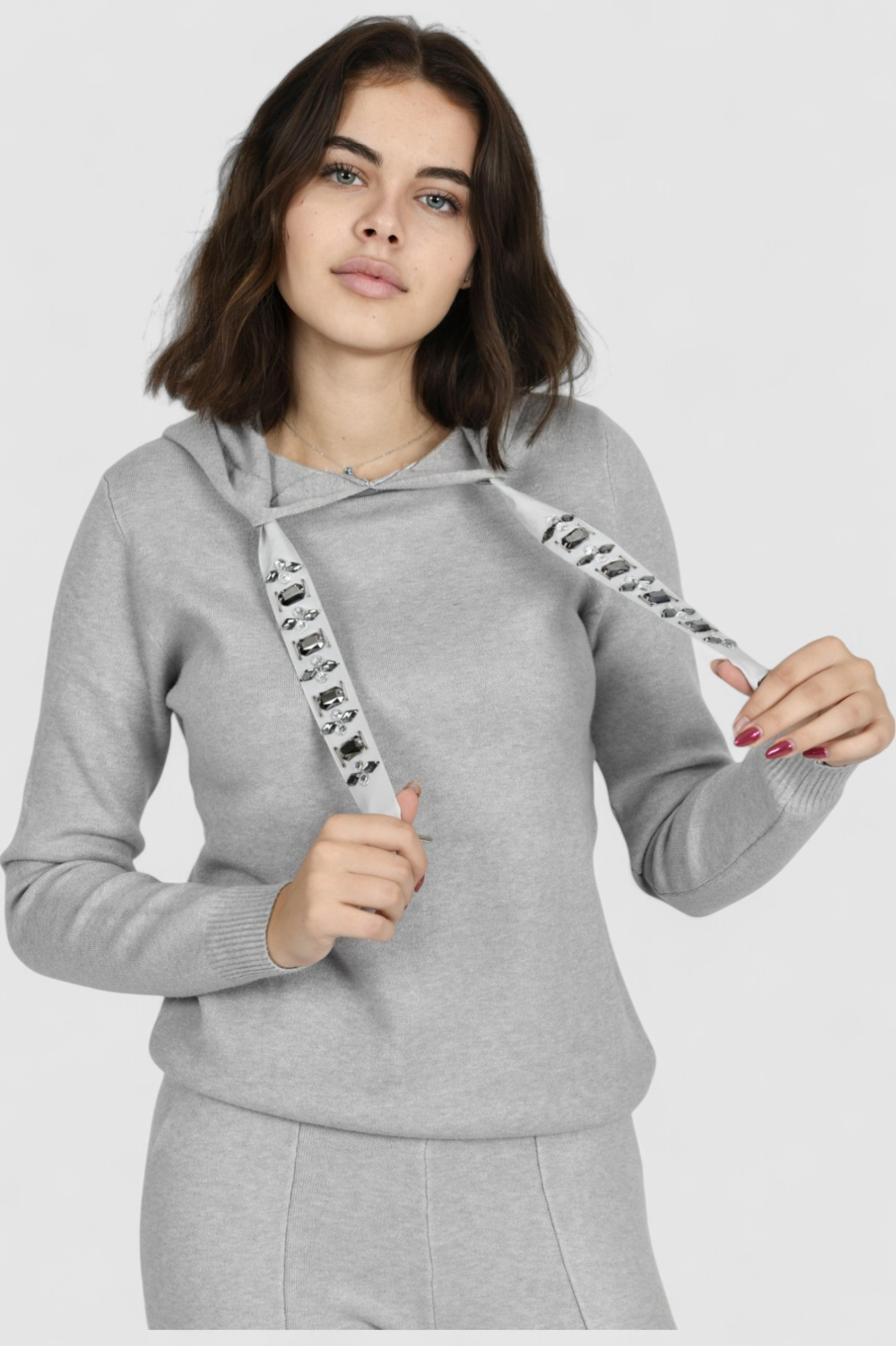 Ženska siva trenirka komplet Leila