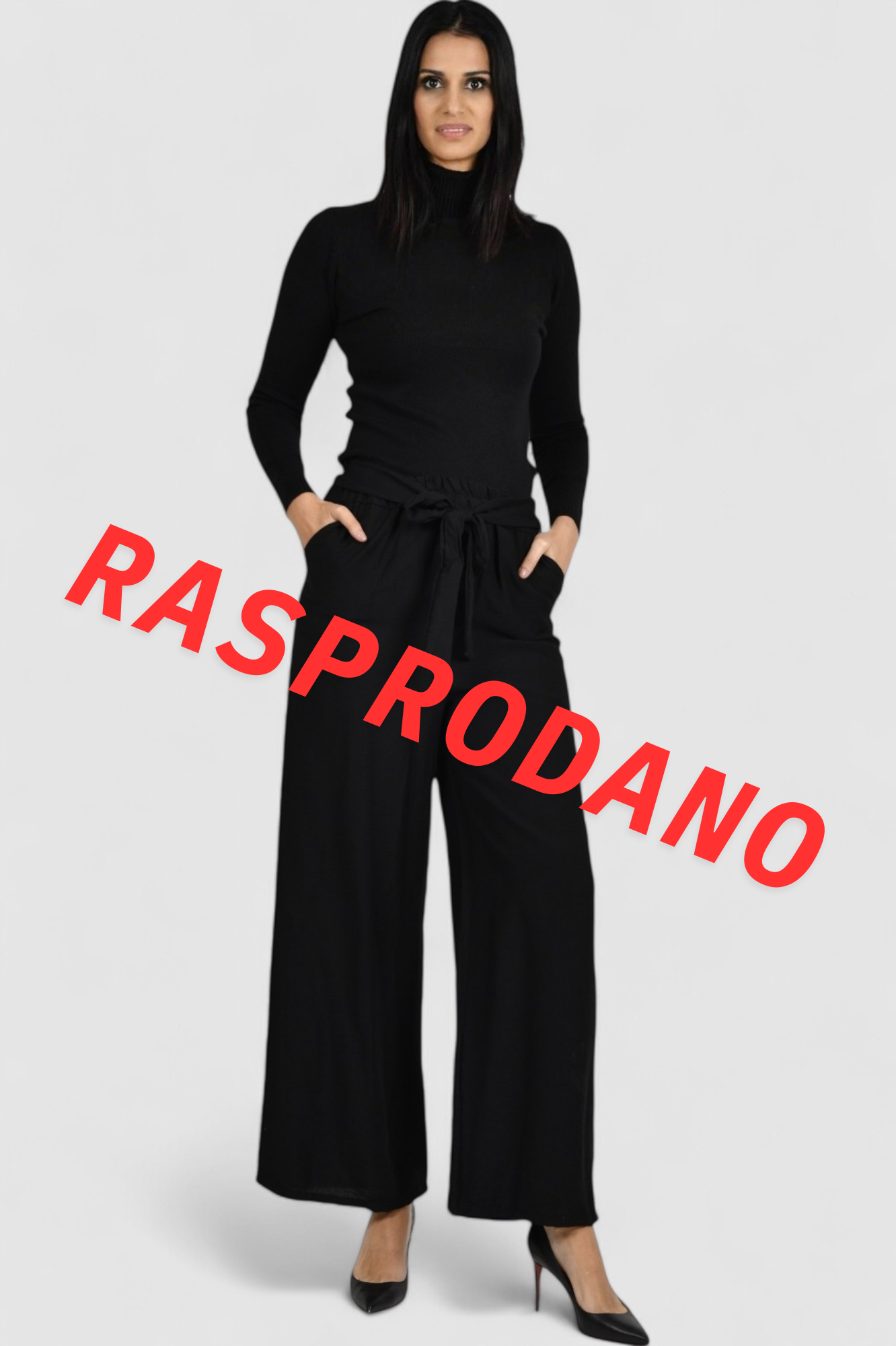 Ženske crne modne hlače Isadora