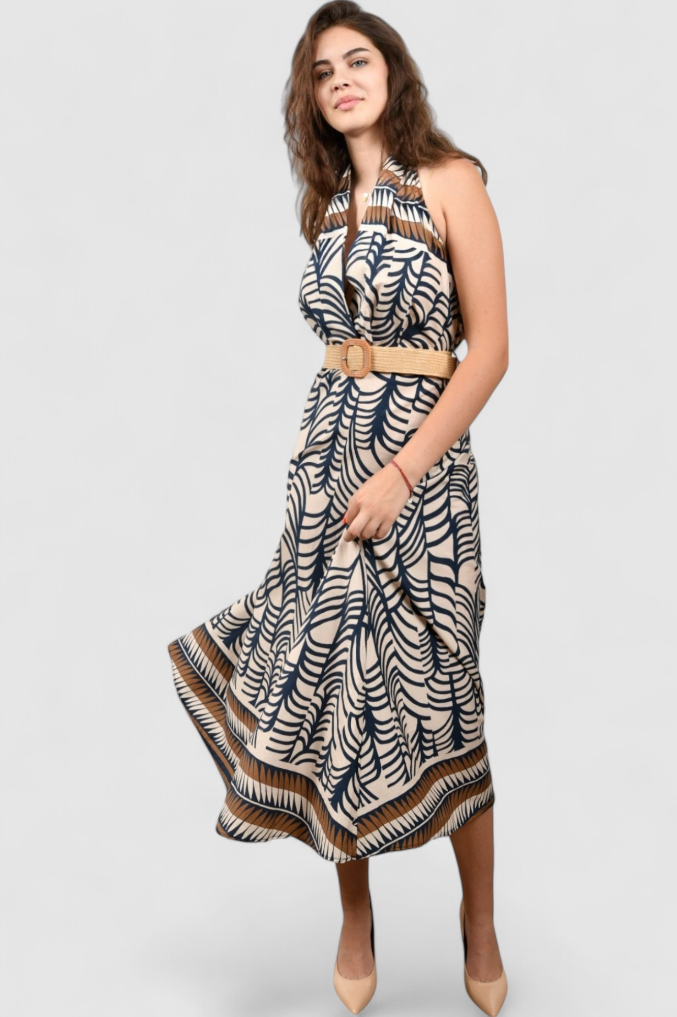 Ženska smeđa svakodnevna haljina Destiny