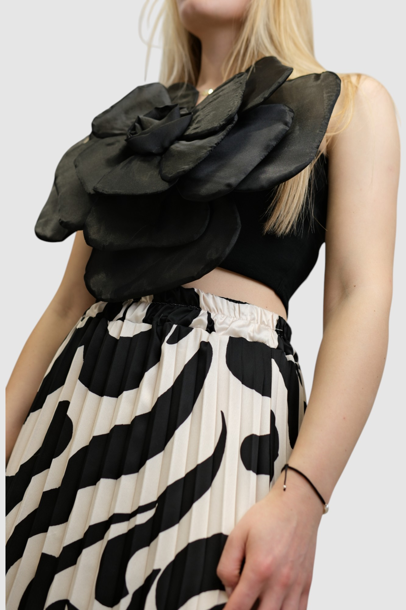 Ženski crni party top Elodie