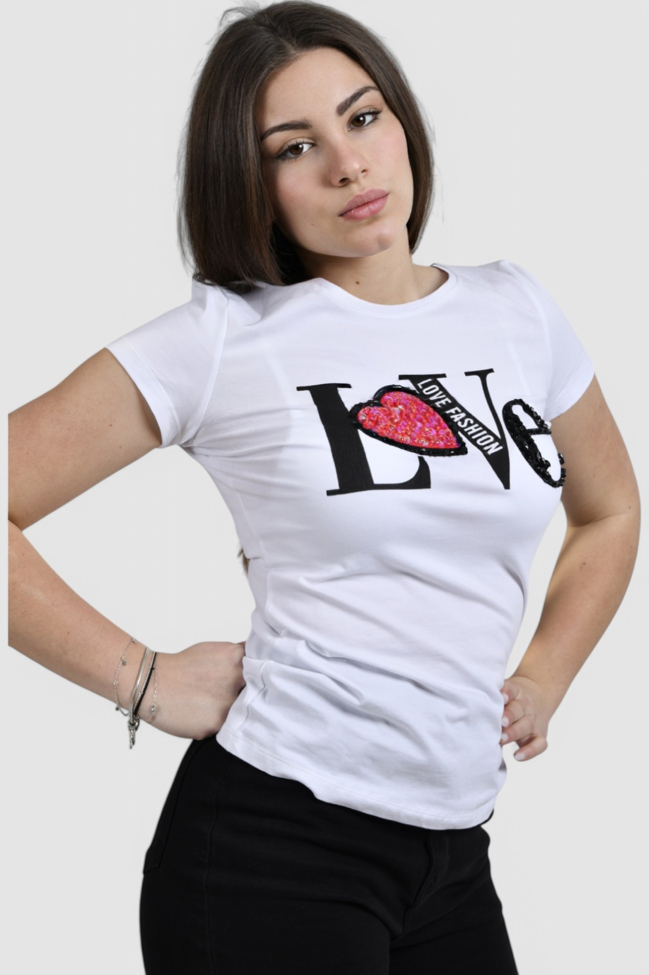 Ženska bijela majica kratki rukav Henriette