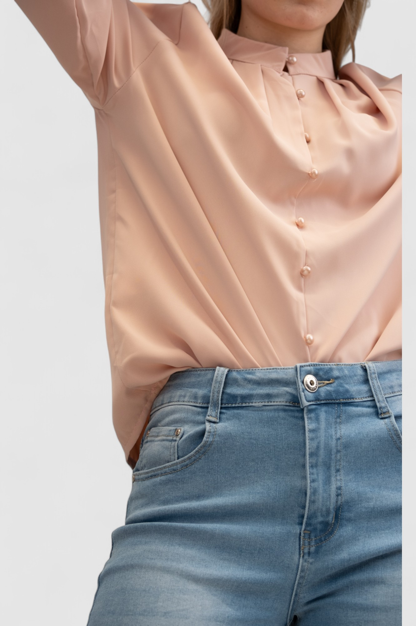 Ženska roza elegantna košulja Lainey