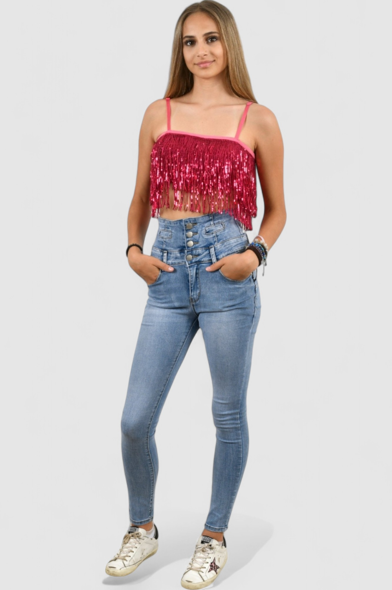 Ženski rozi party top Eve