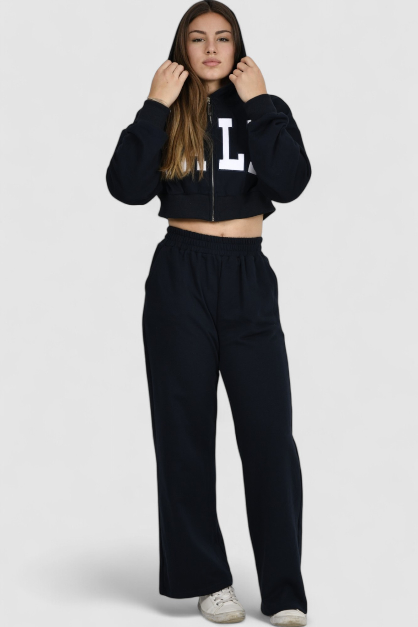 Ženska crna trenirka komplet Imani