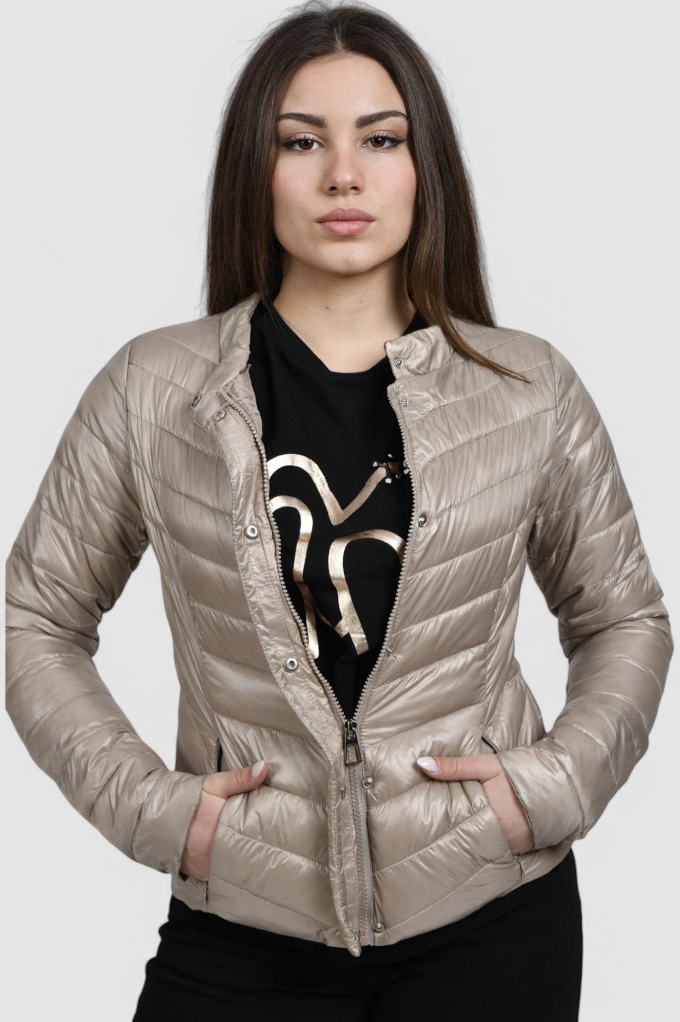 Ženska bež kratka jakna Clarita