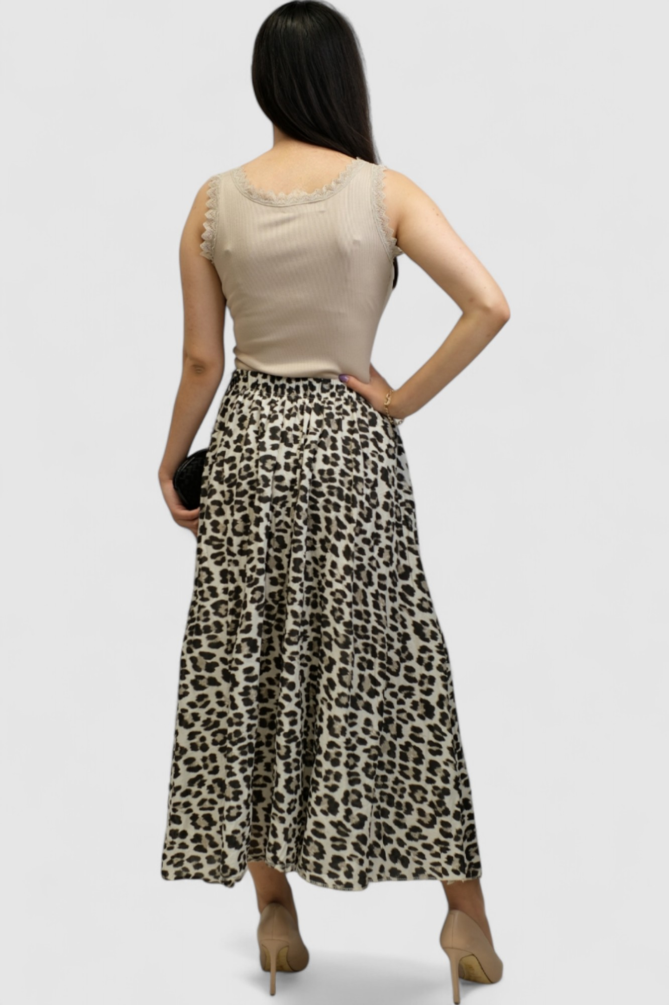 Ženska midi suknja leopard uzorak Joselyn