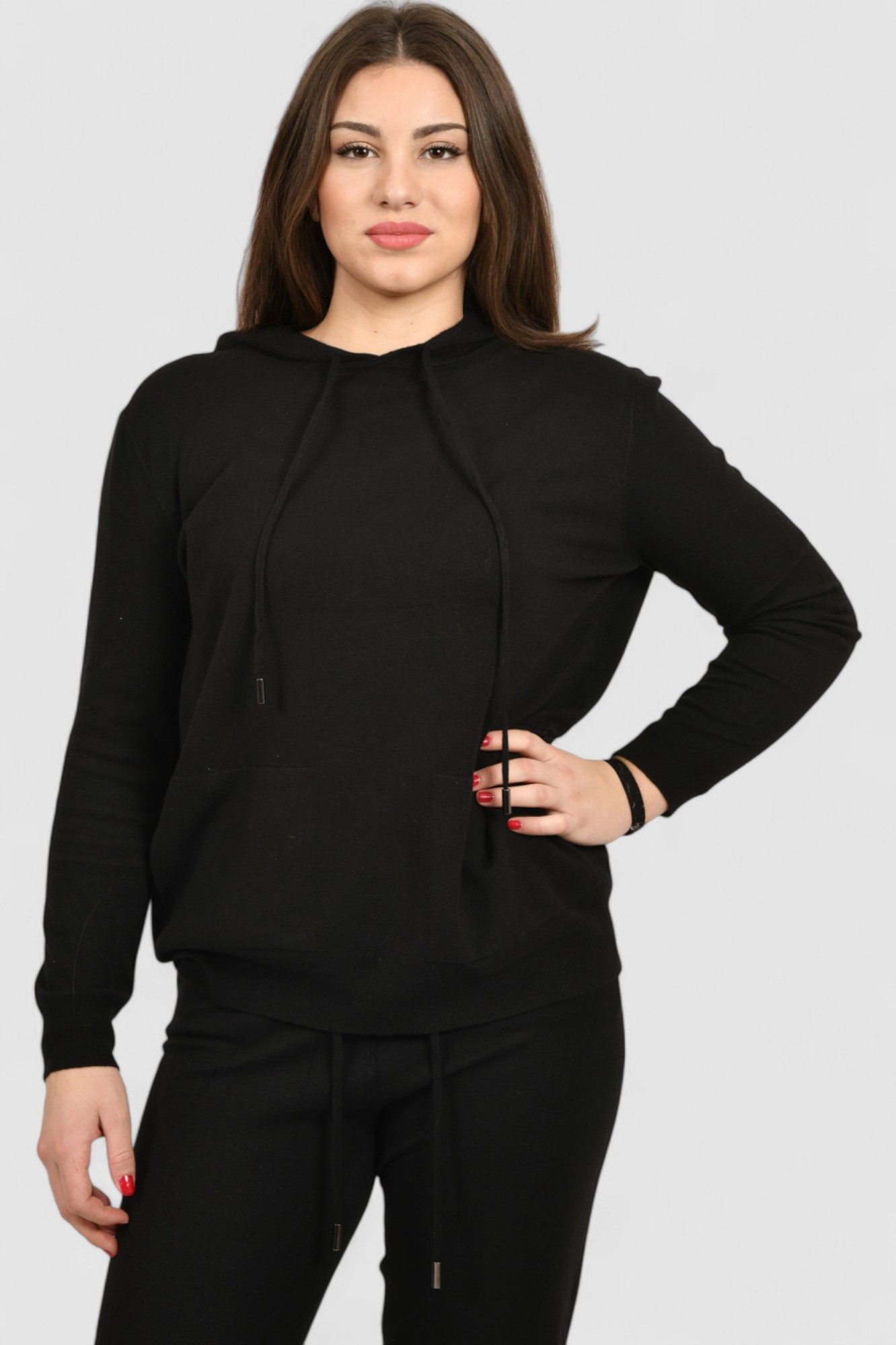 Ženska crna trenirka komplet Kaira