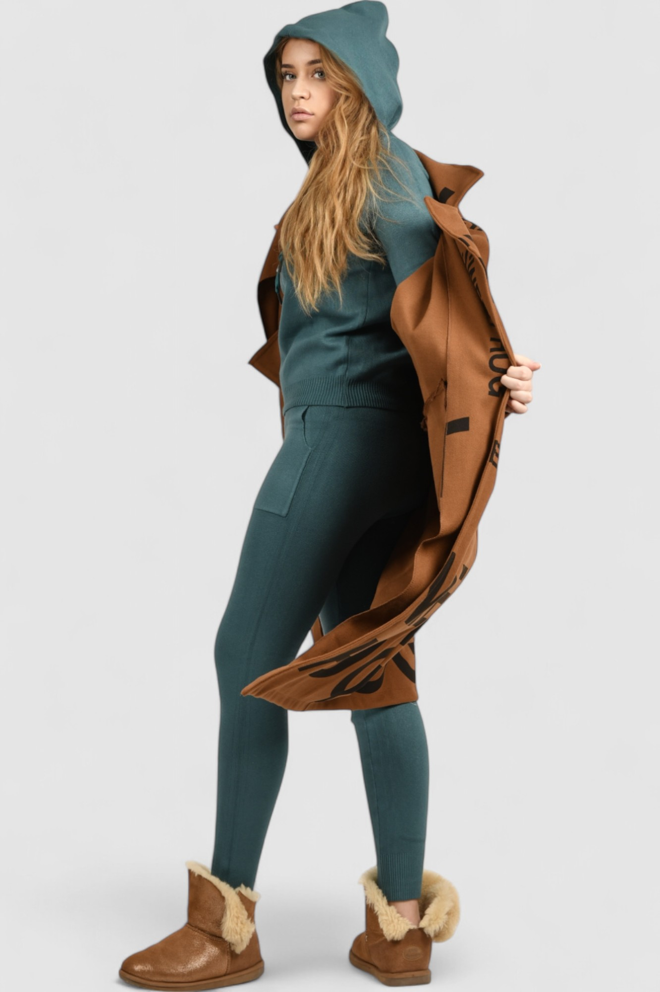 Ženska zelena trenirka komplet Leila