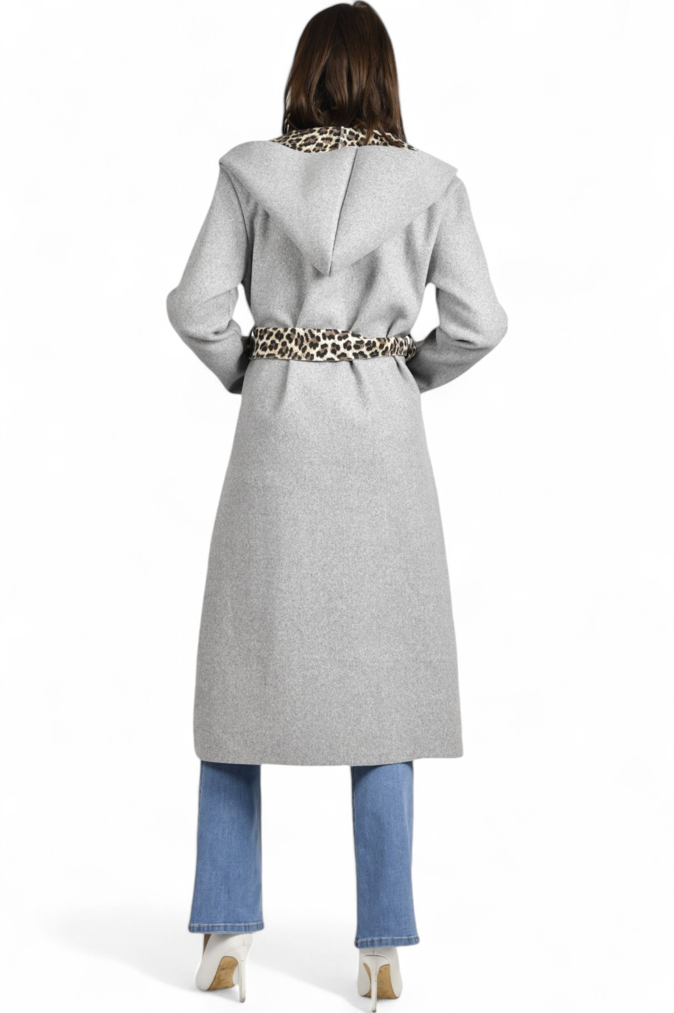 Ženski sivi dugi kaput Paris