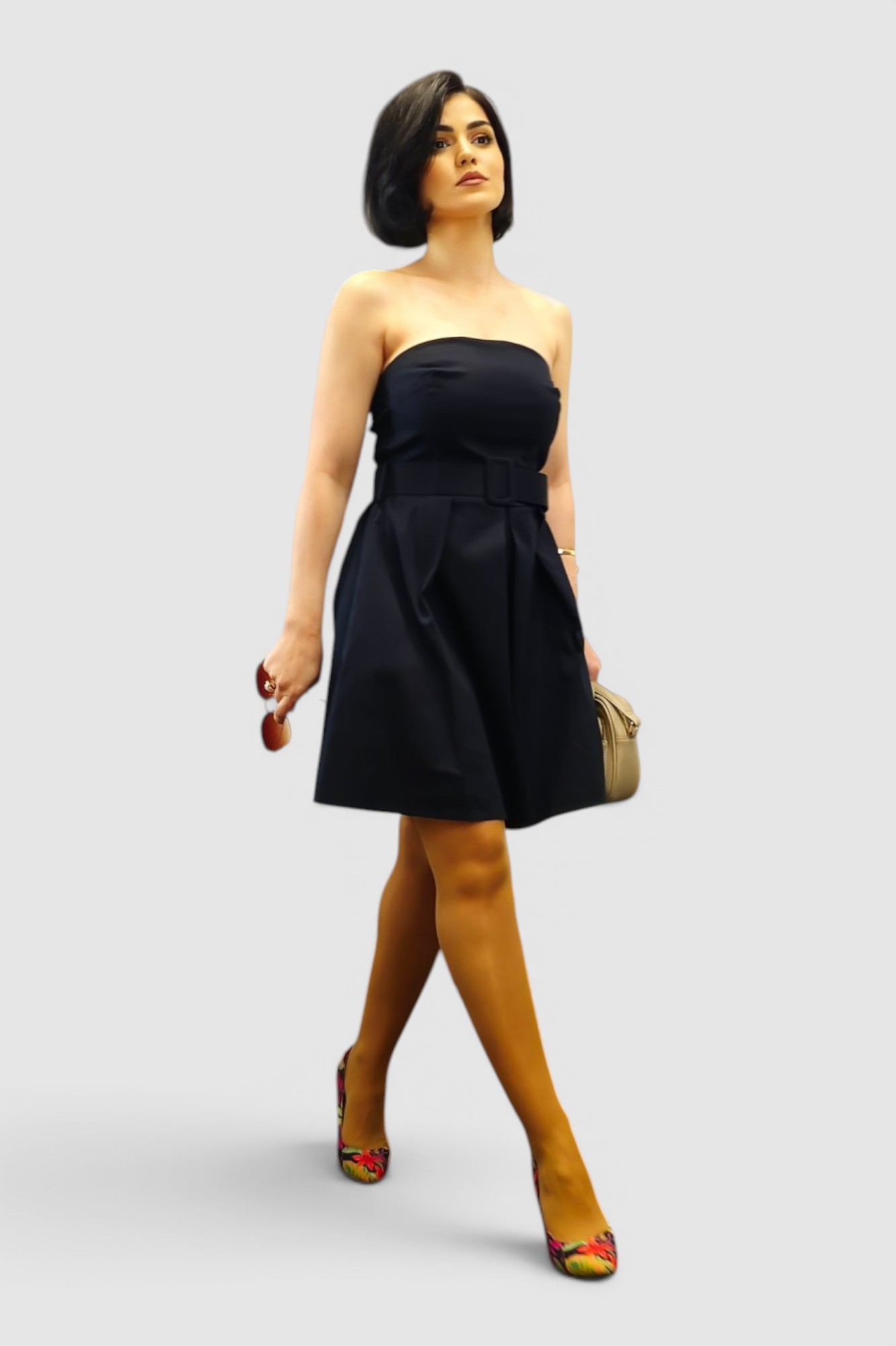 Ženska plava koktel haljina Danniela