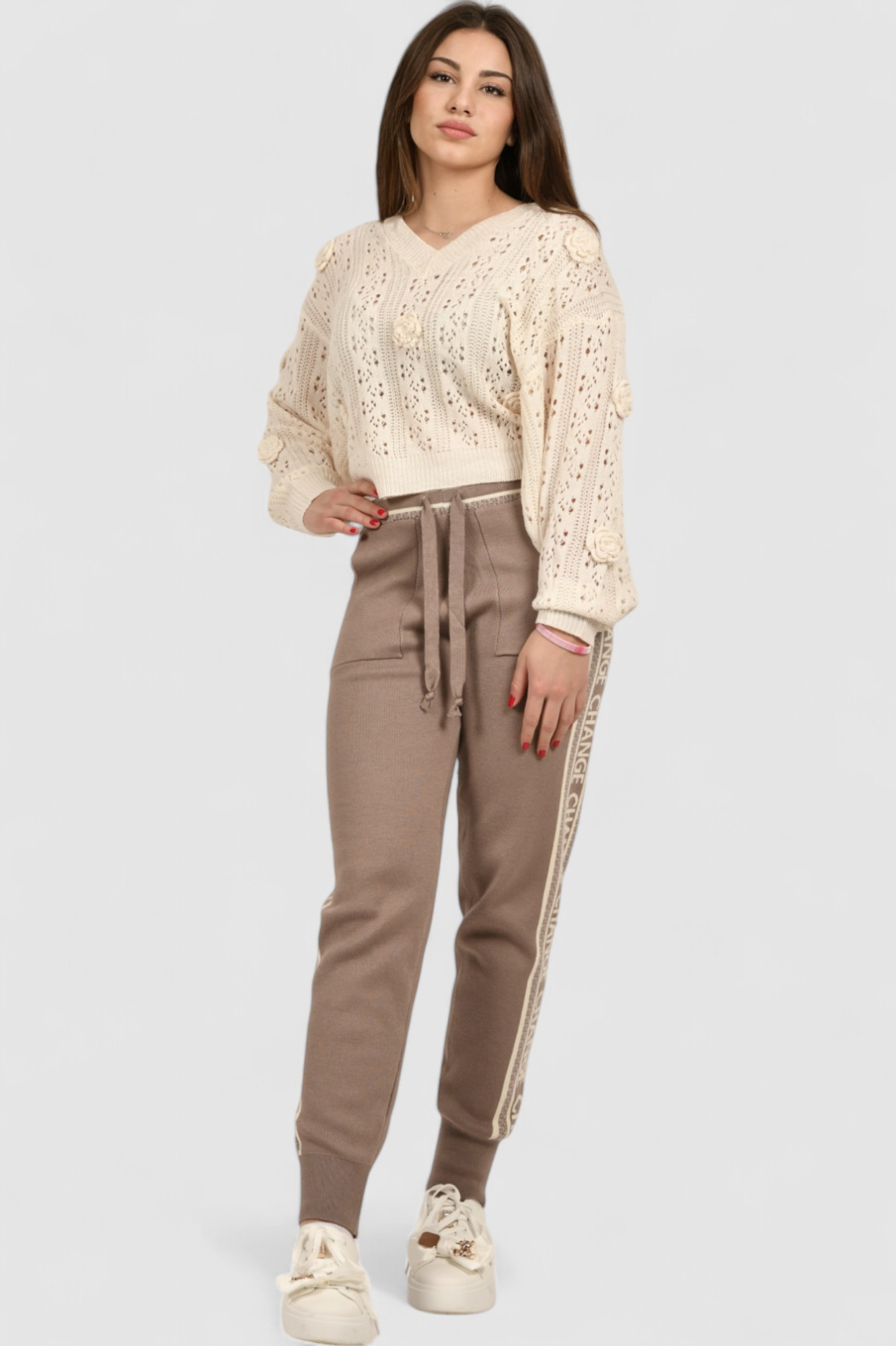 Ženski bijeli lagani džemper Iris