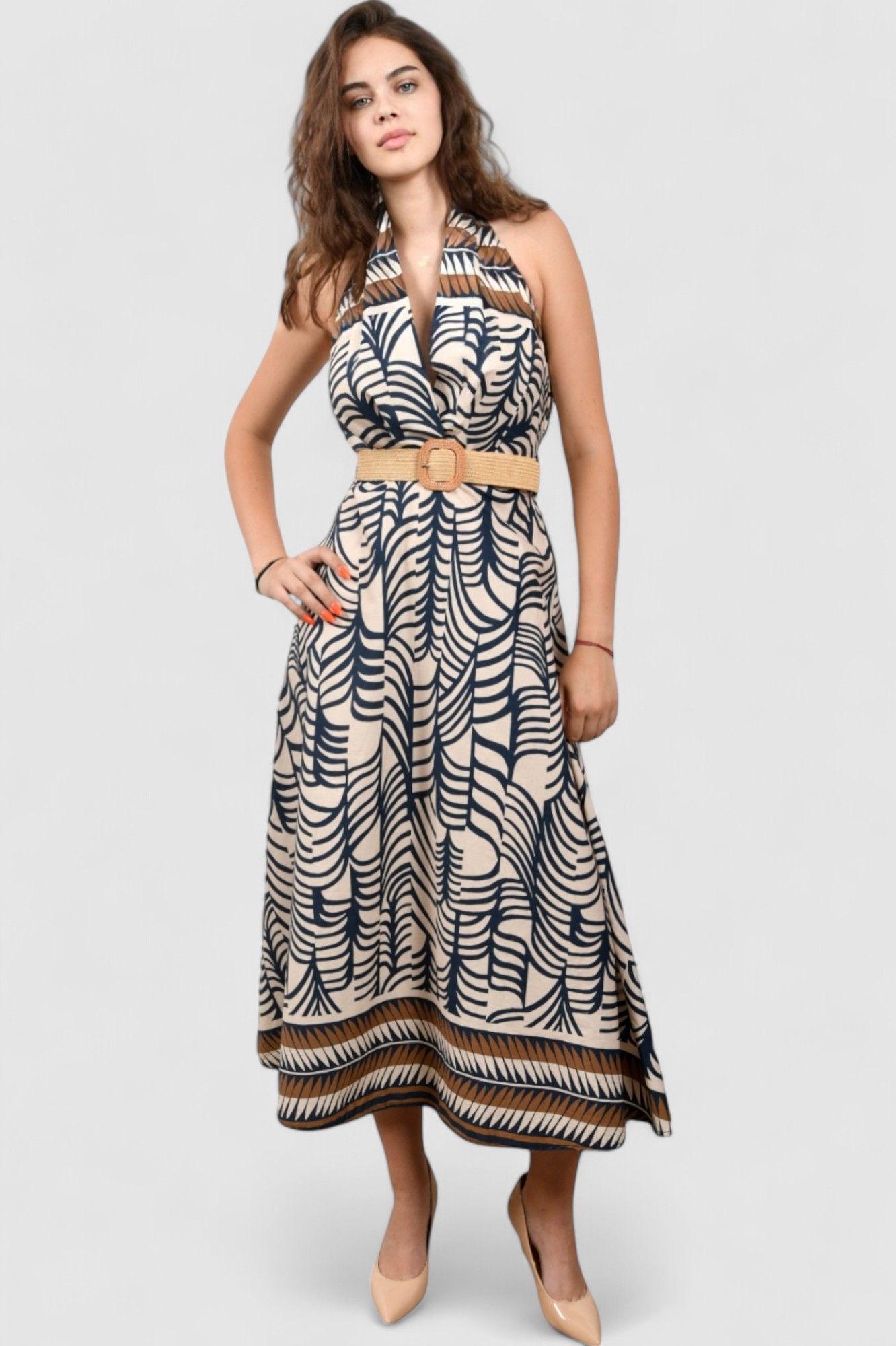 Ženska smeđa svakodnevna haljina Destiny