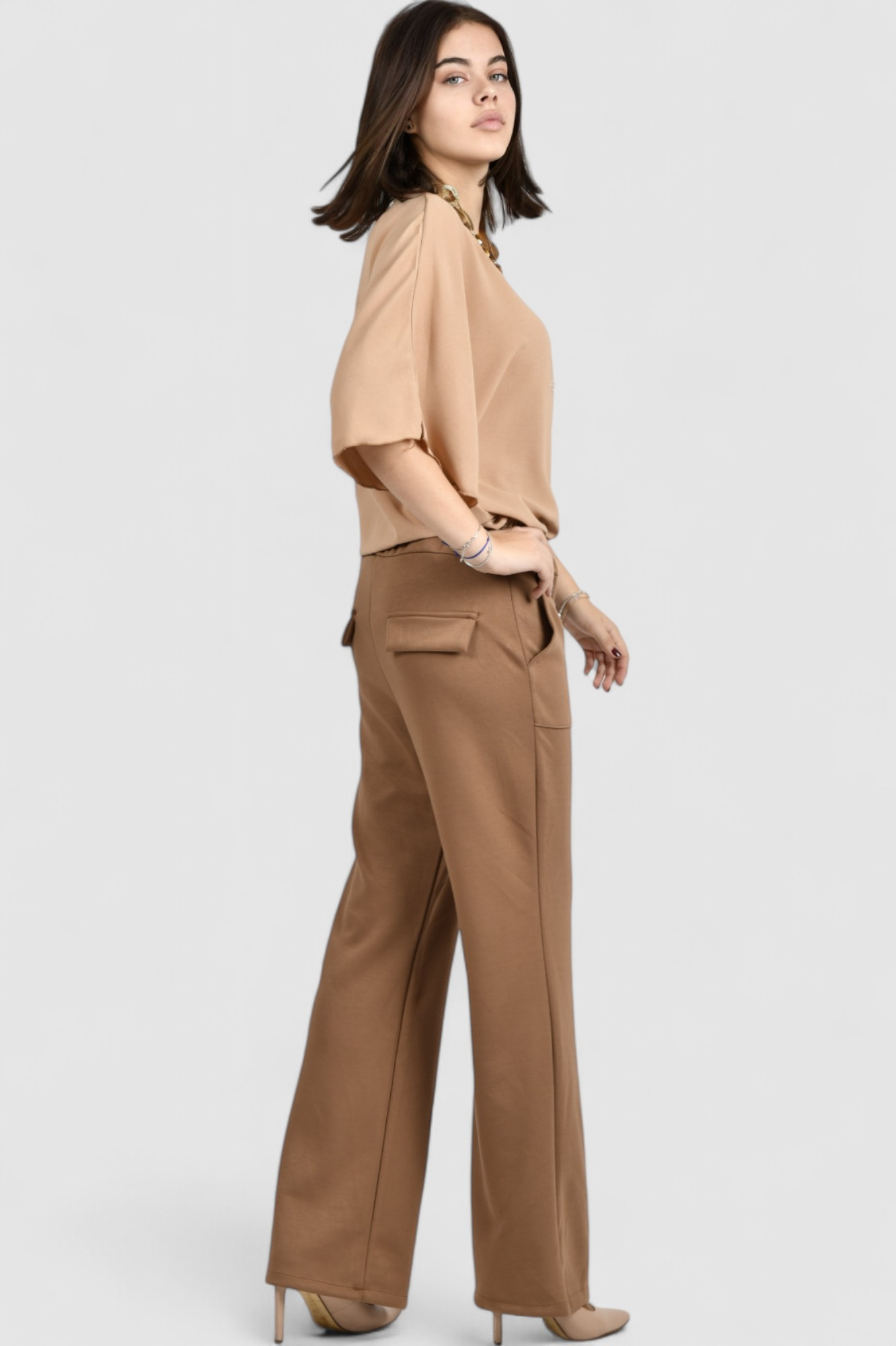 Ženska camel elegantna košulja Ivelisse