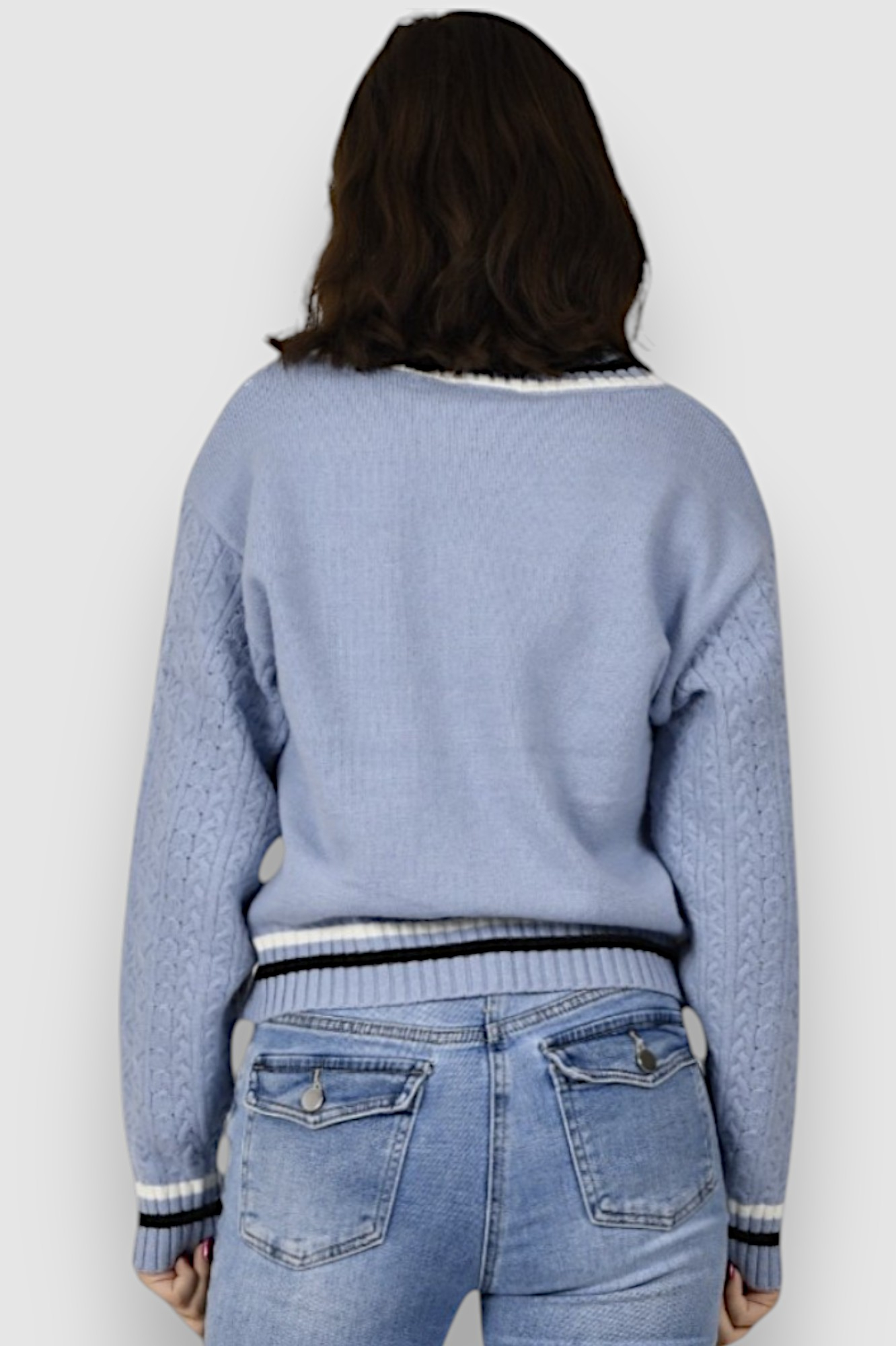 Ženski plavi lagani džemper Baylee