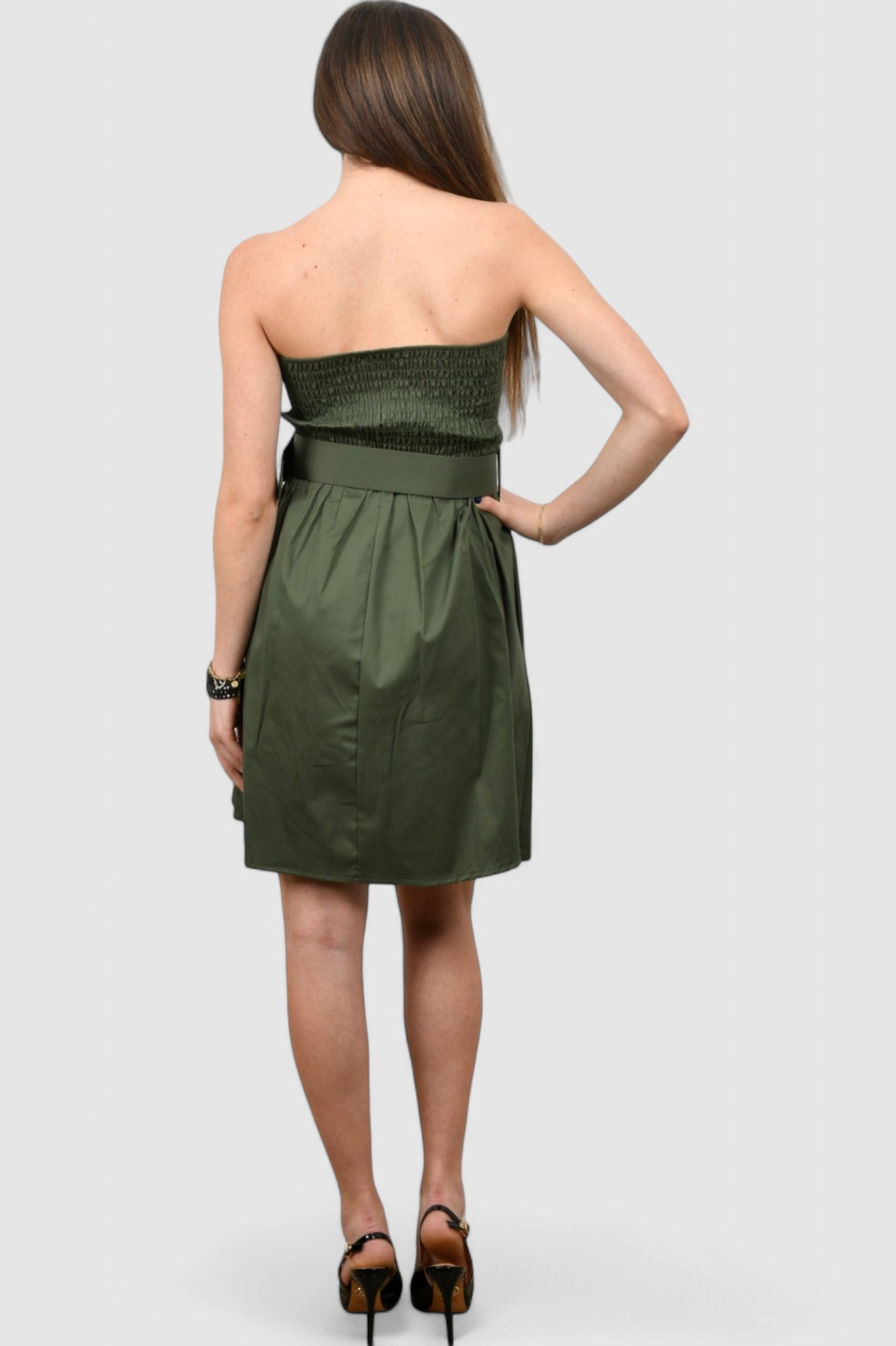 Ženska zelena koktel haljina Daniela Military