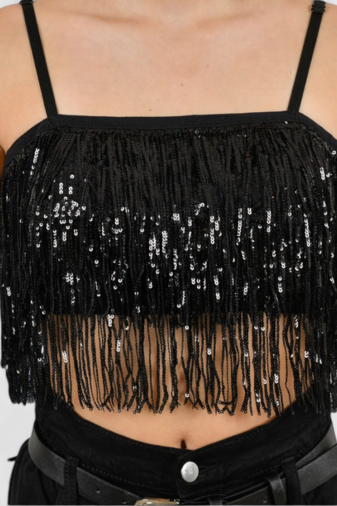 Ženski crni party top Eve