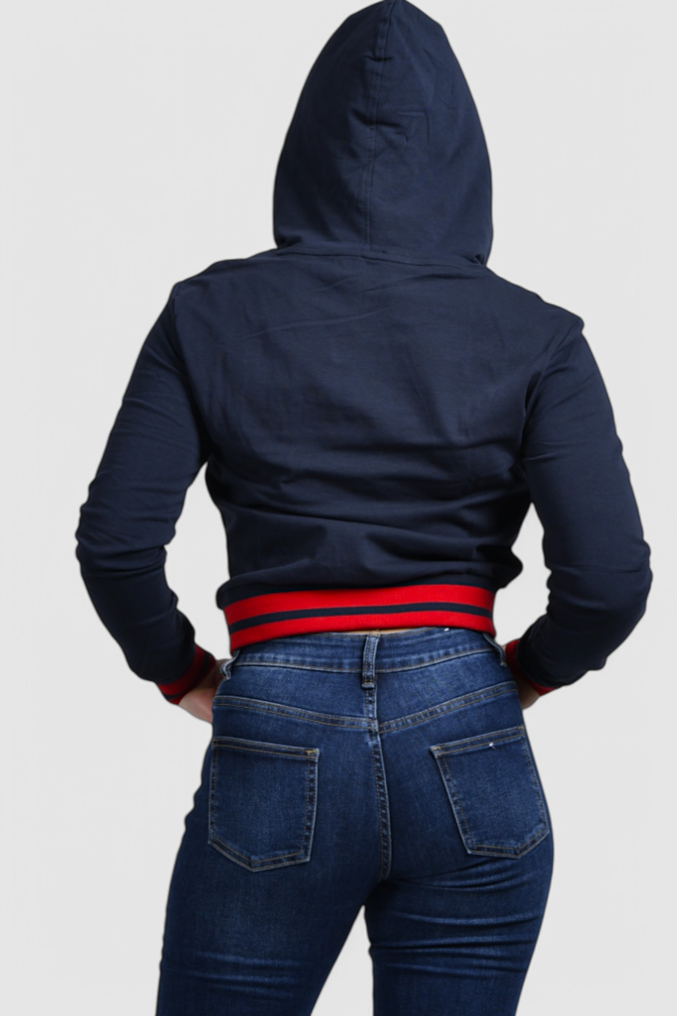 Ženska plava hoodica sa kapuljačom Mela