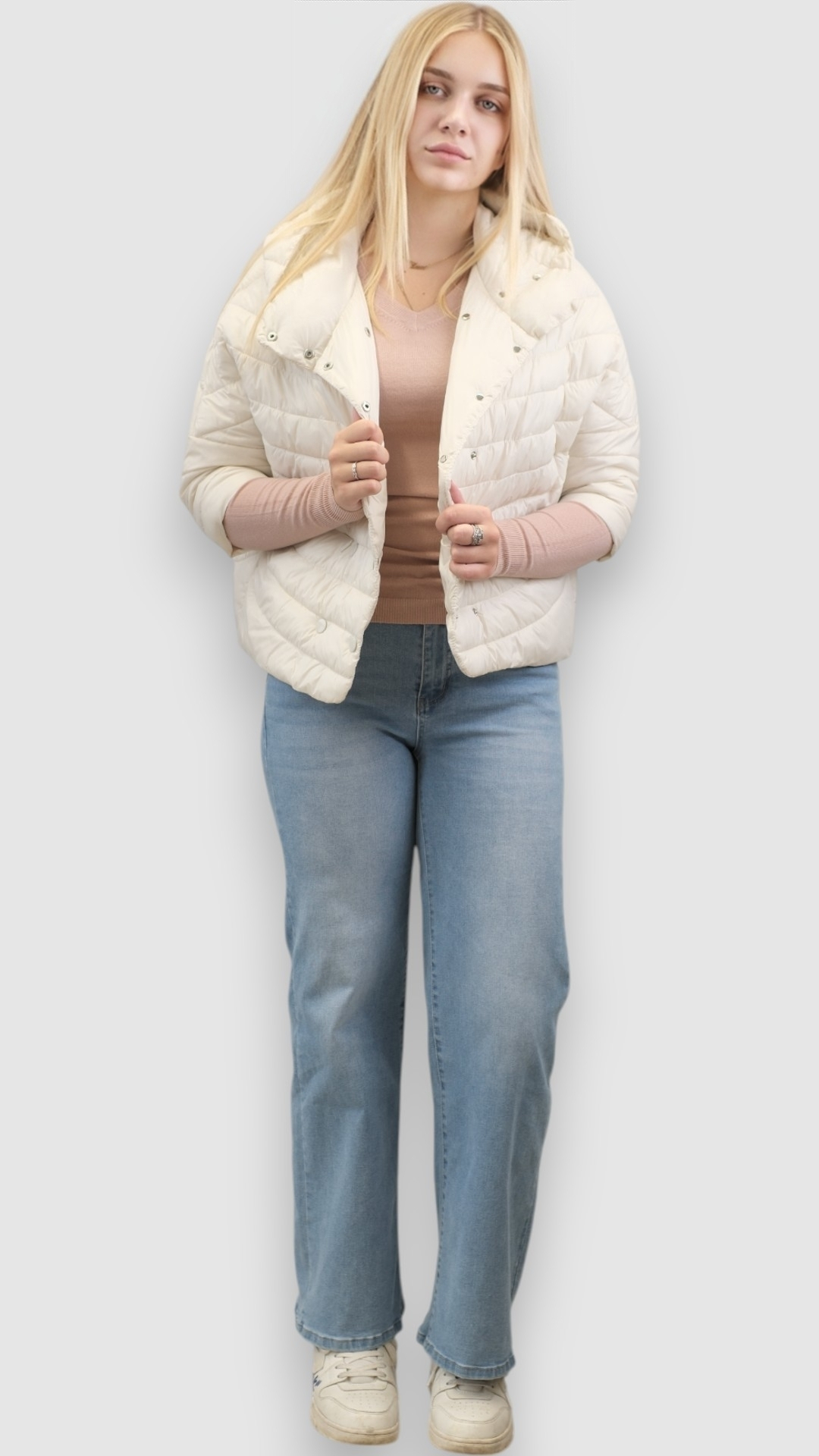 Ženska bež kratka jakna Gale