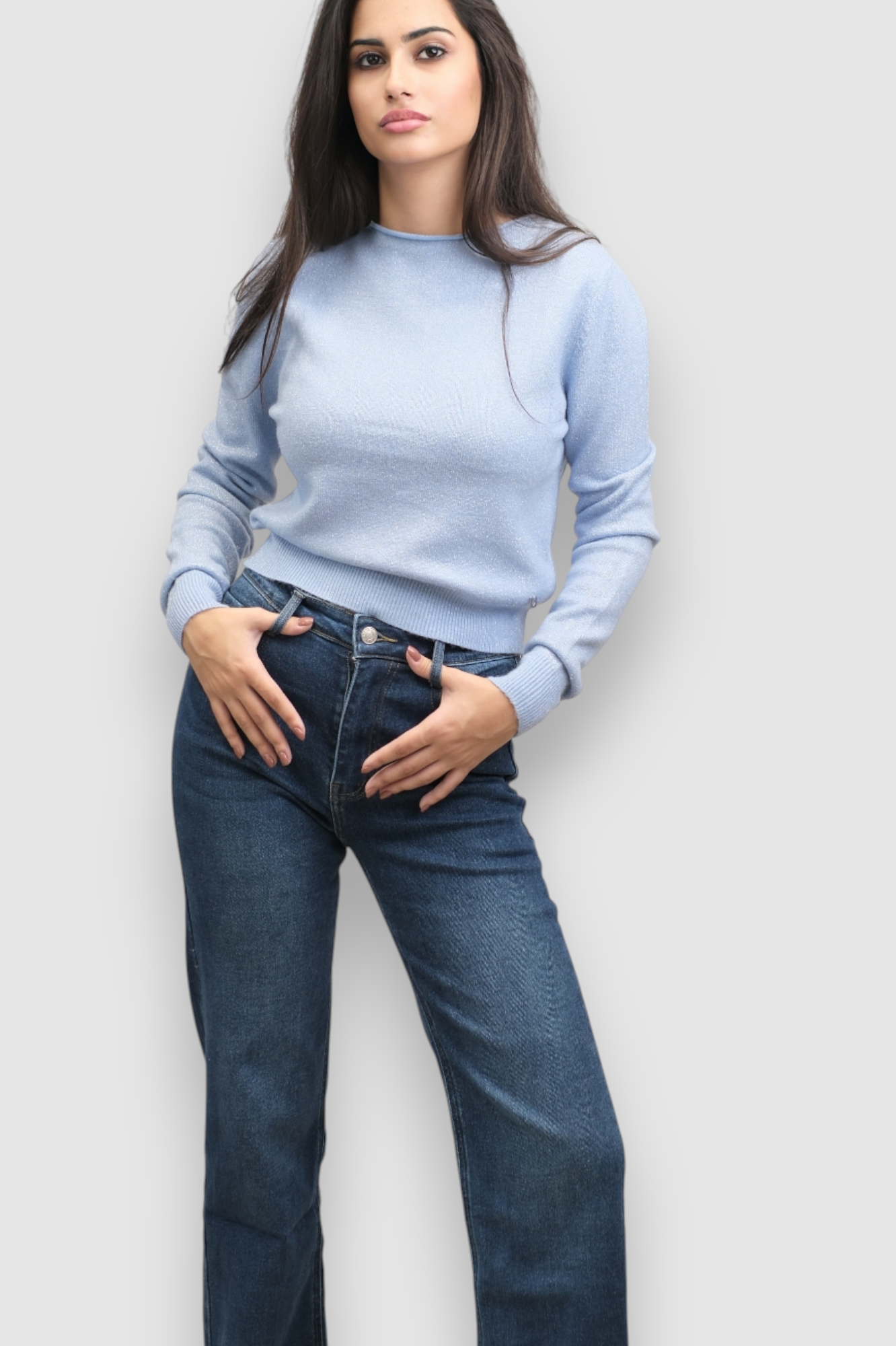 Ženski svijetlo plavi lagani džemper Clarette